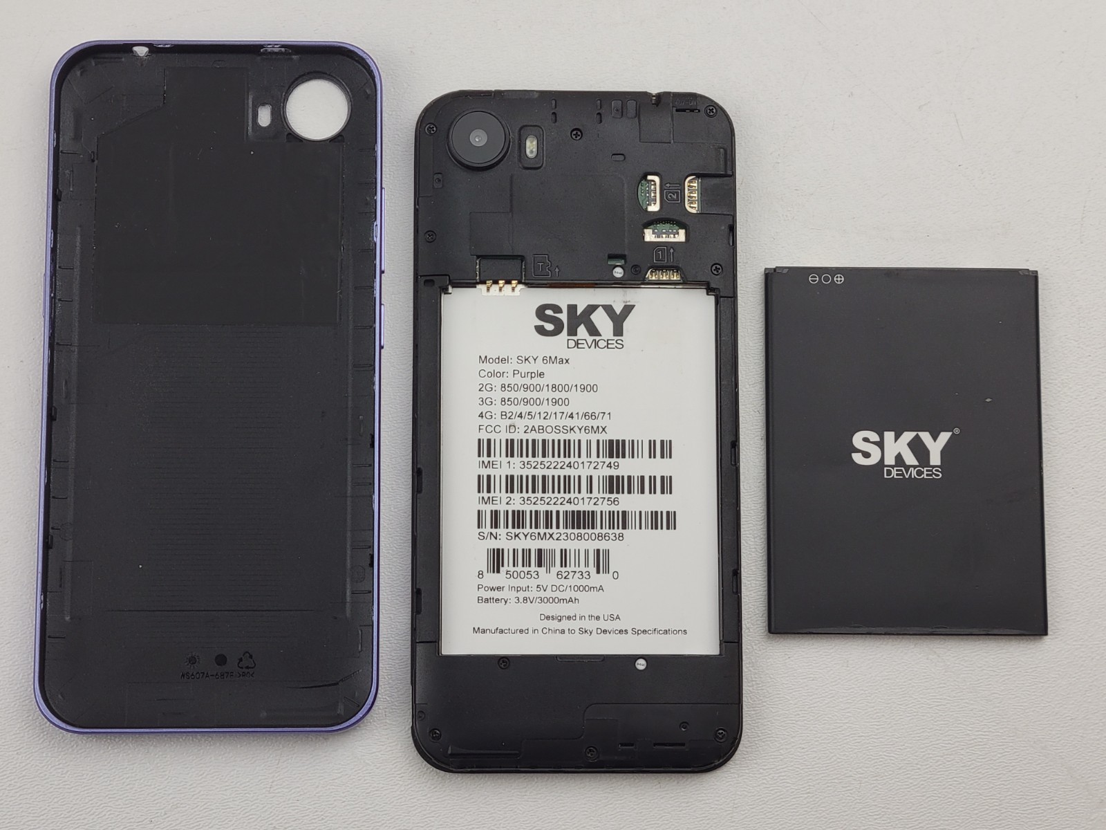 SKY Devices Elite 6Max – 32GB – Purpl (GSM Unlocked) Dual SIM Smartphone – H4722