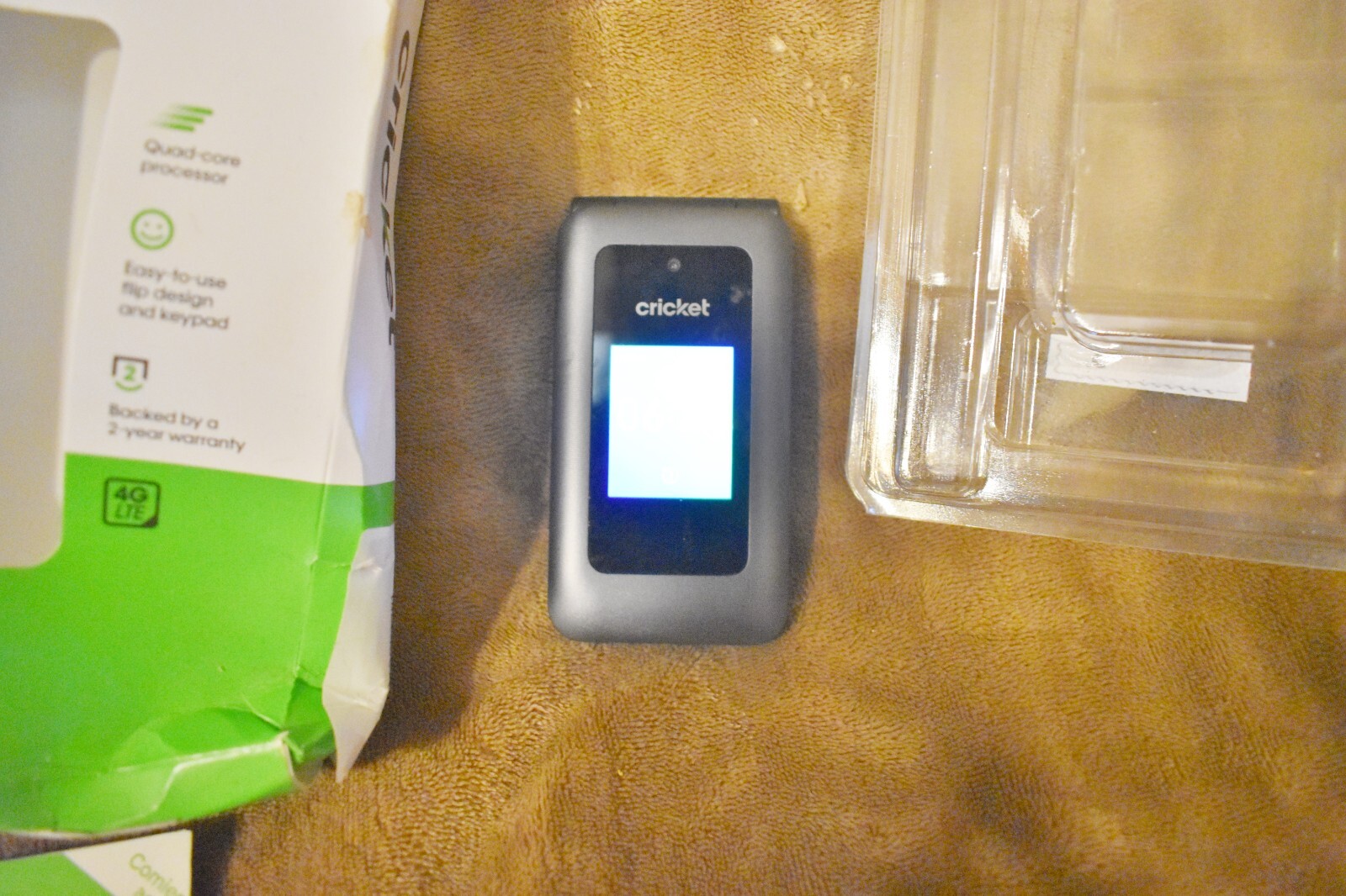Cricket Debut Flex Prepaid Cricket Wireless Cell Phone Open Box 60. Prepaid Card
