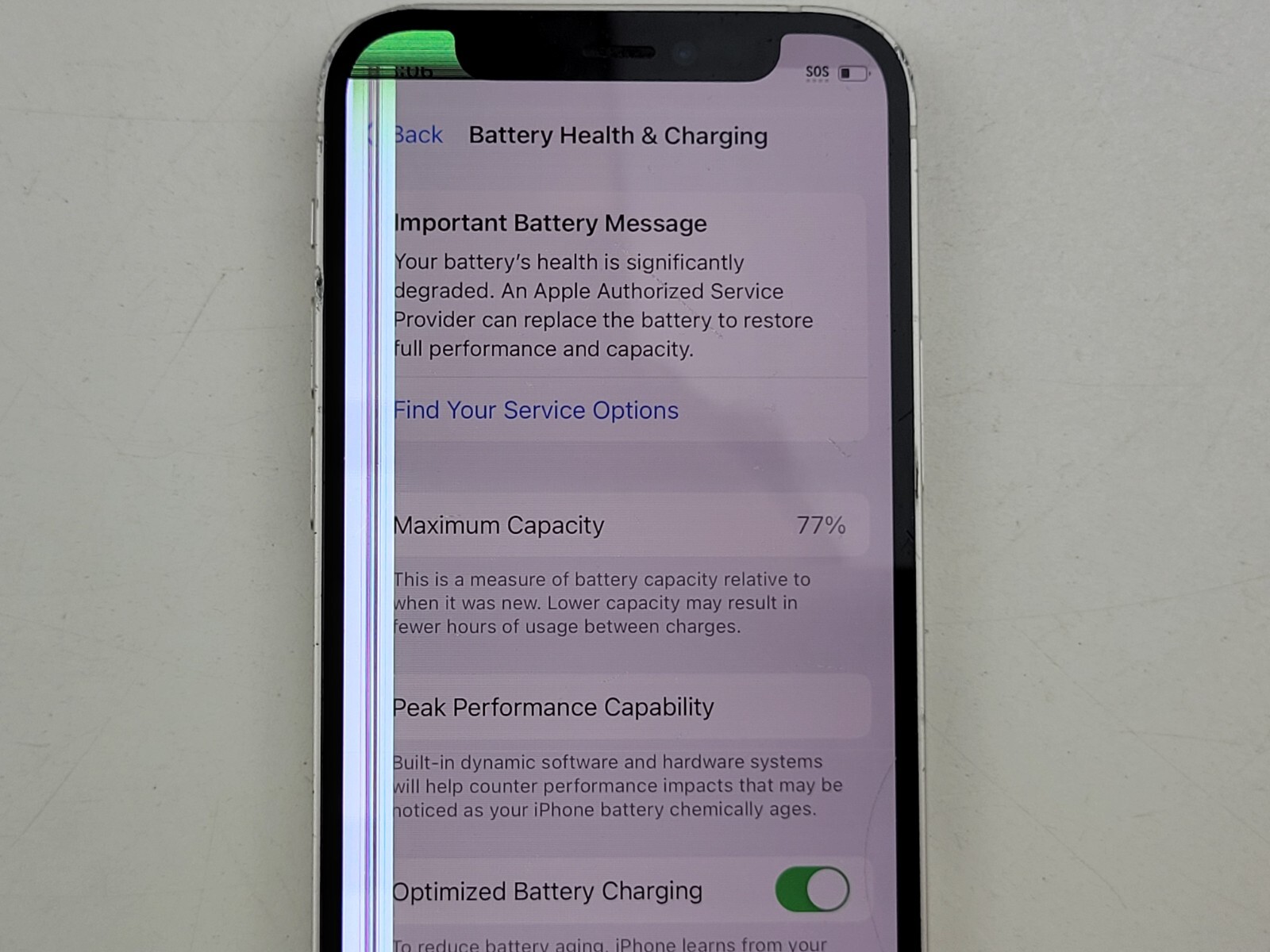 Apple iPhone 12 mini (A2176) 256GB – White (Unlocked) – *DAMAGED* – J8262