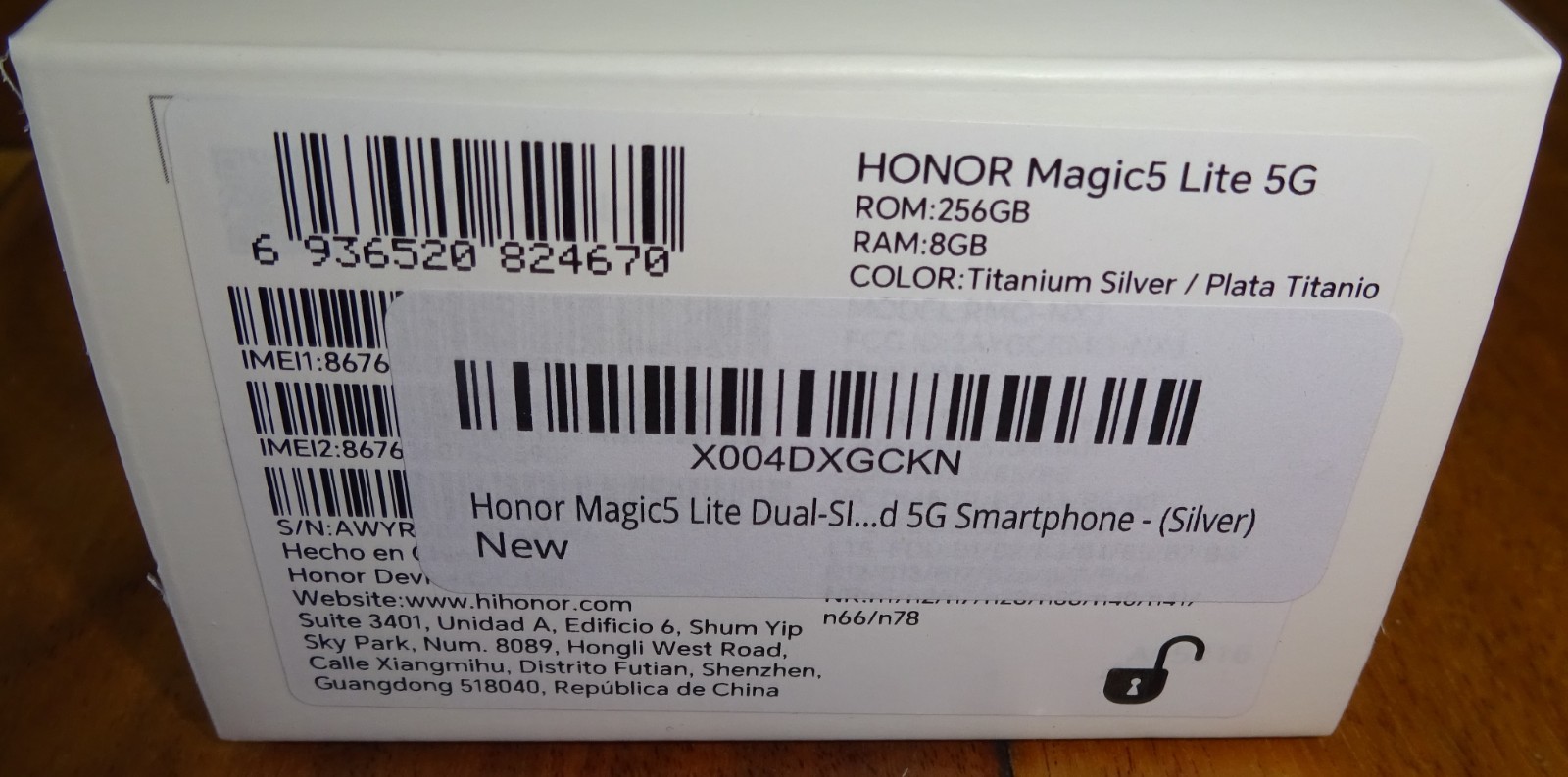 Honor Magic5 Lite 5G Titanium Silver 256GB + 8GB Dual-Sim Unlocked…NEW SEALED