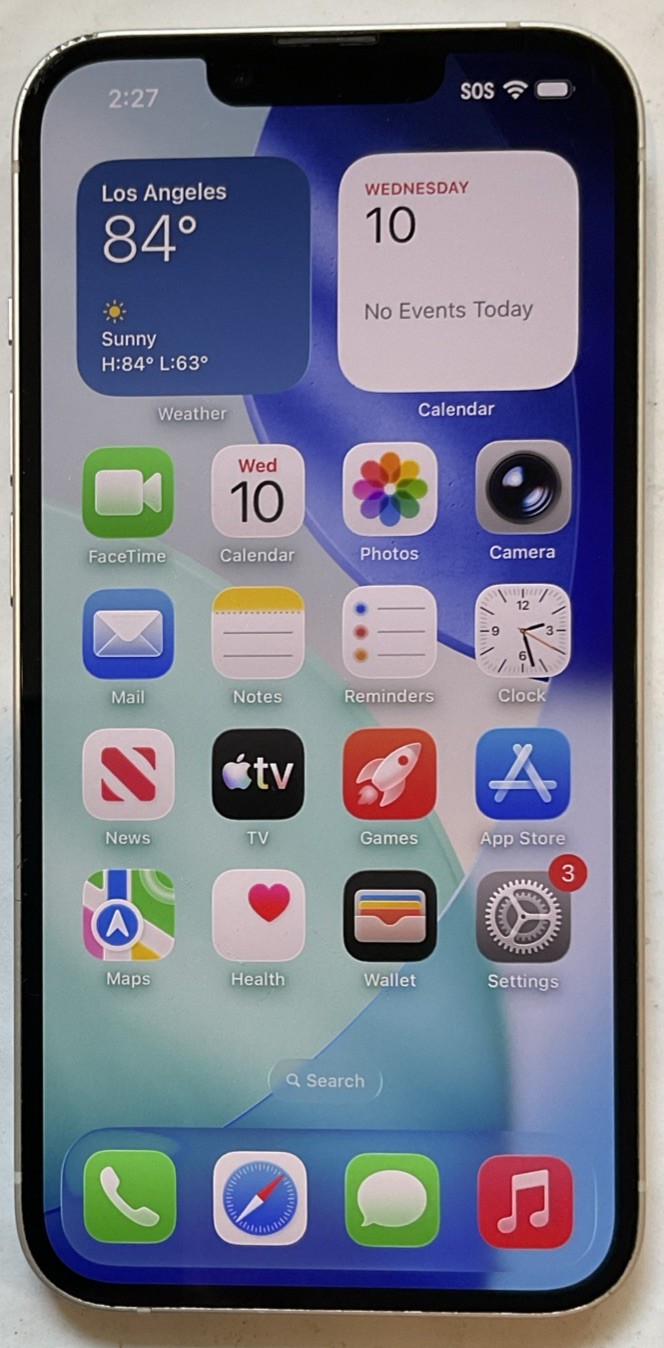 USED GSM UNLOCKED STARLIGHT, iPhone 14, 128GB A2649 MPUN3LL/A WITH 82% BATTERY