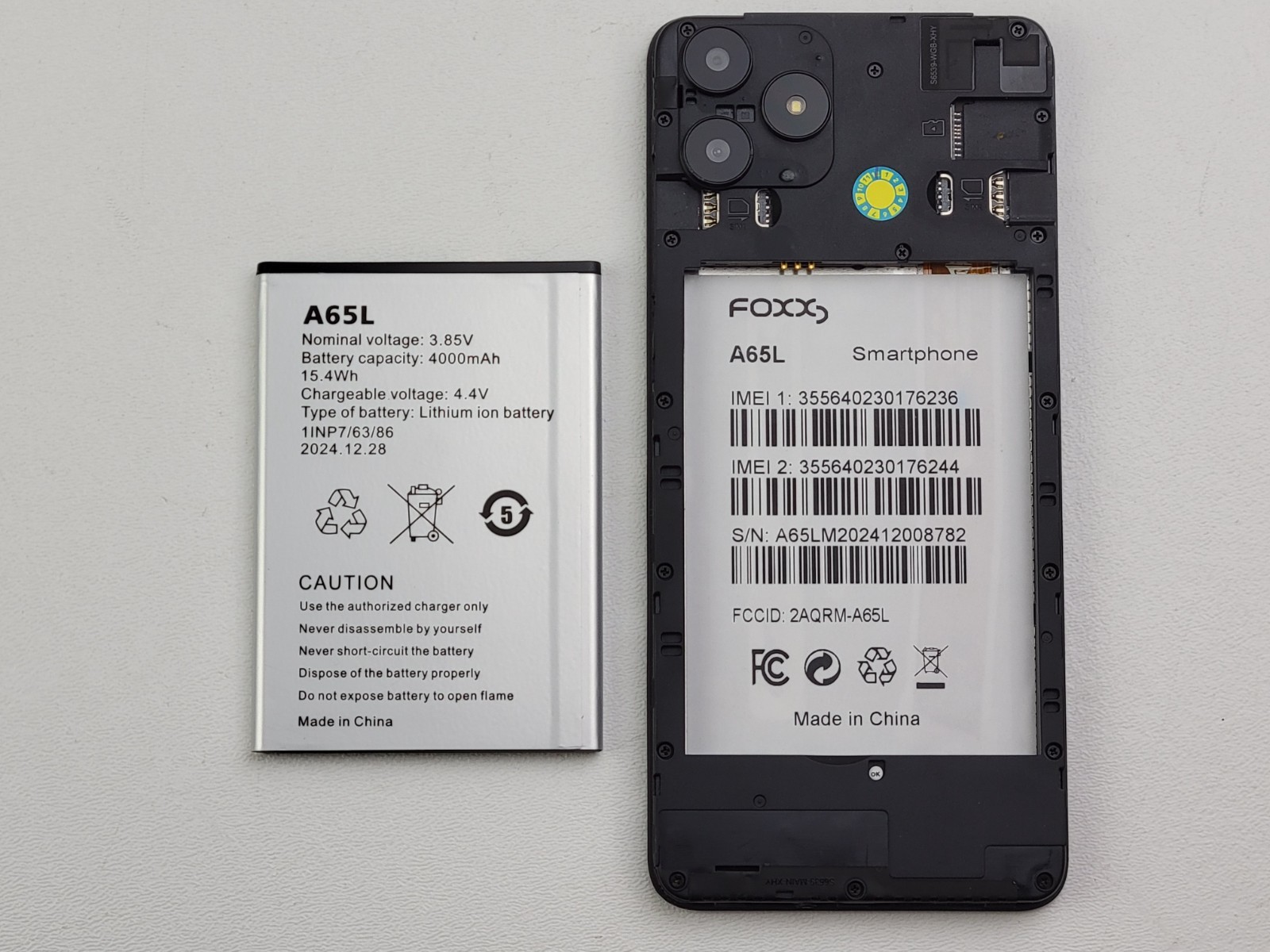 (USED) FOXX / FOXXD A65L – 16GB – (CARRIER UNKNOWN) Dual SIM Smartphone