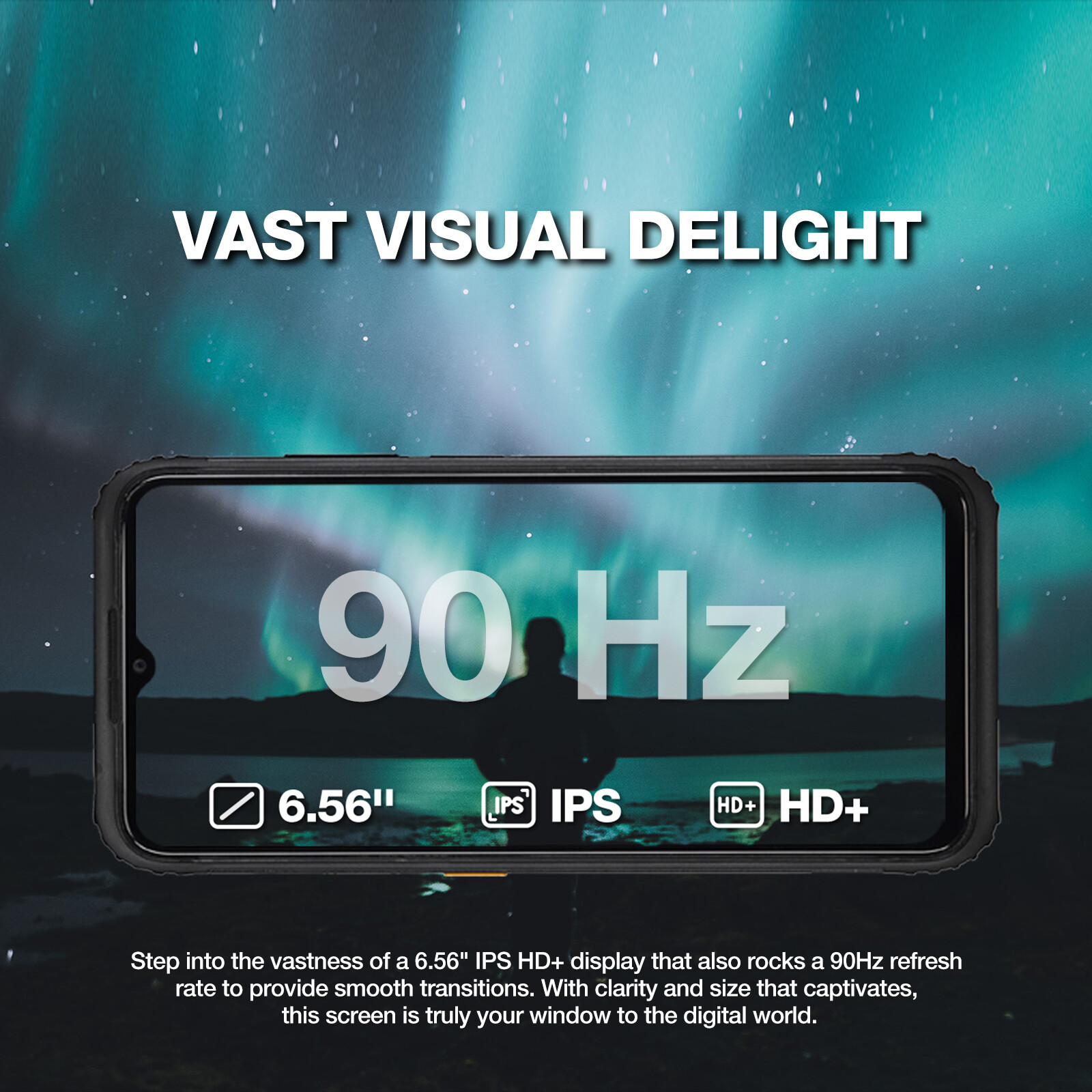 AGM H6 10.75mm Ultra-Thin Rugged Smartphone Unlocked 6.56” 16GB+256GB Phones
