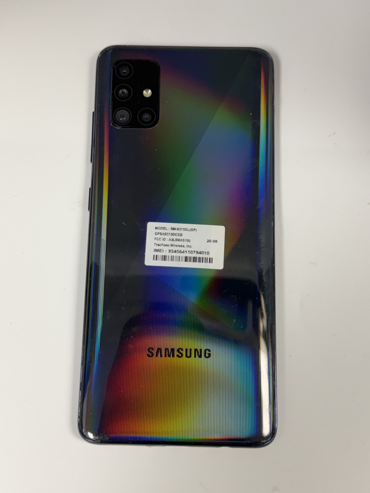 Samsung Galaxy A51 SM-S515DL (TracFone) 128GB Black 6.5” Display-B GRADE