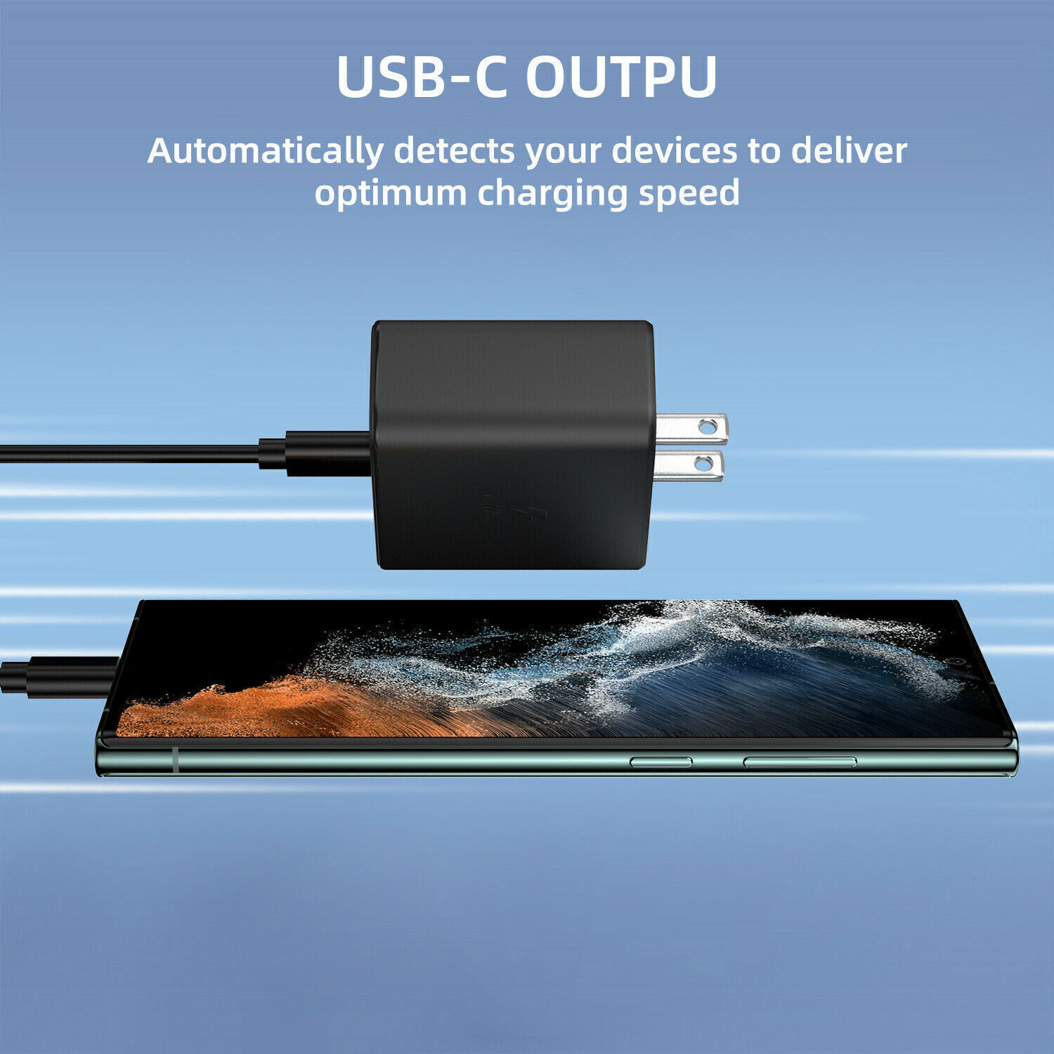 🔥 45W USB C Super Fast Wall Charger & 6FT Cable For Samsung Galaxy S24 S23 S22