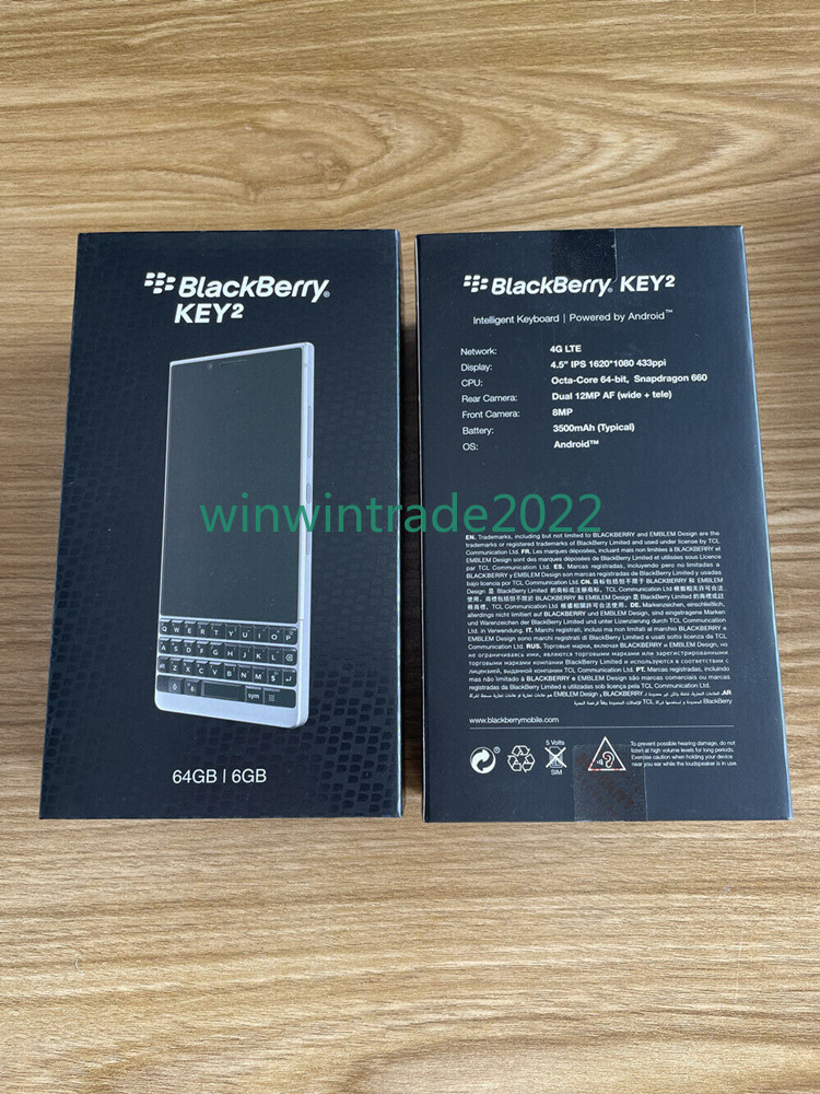 BlackBerry KEY2 Single/Dual SIM 64GB/128GB Unlocked 3500mAh NewSealed Smartphone