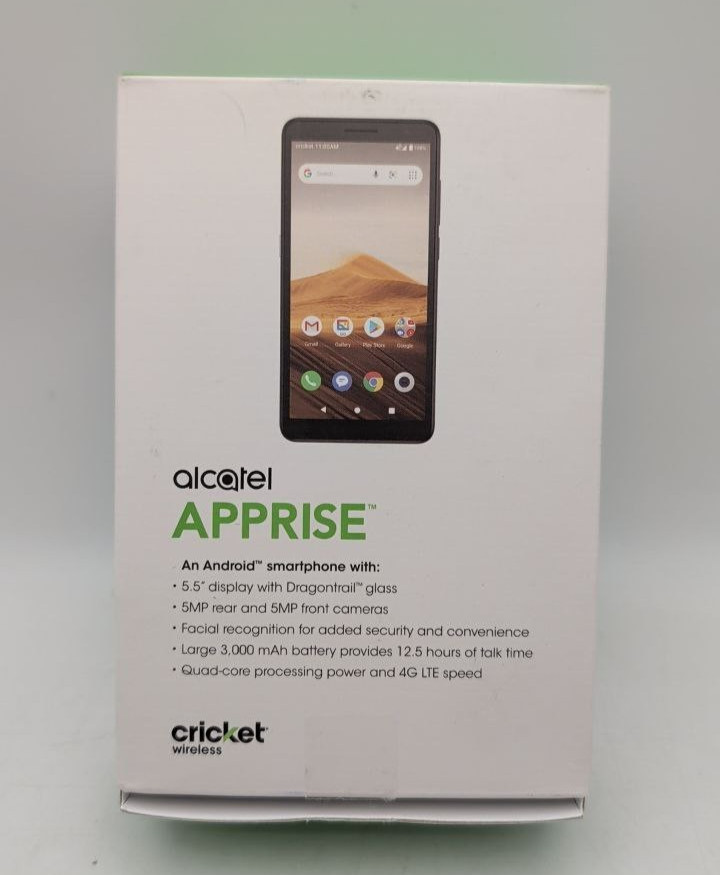 Alcatel Apprise 5002R Android Smartphone Cricket Locked 5.5″ HD Display 5MP 16GB