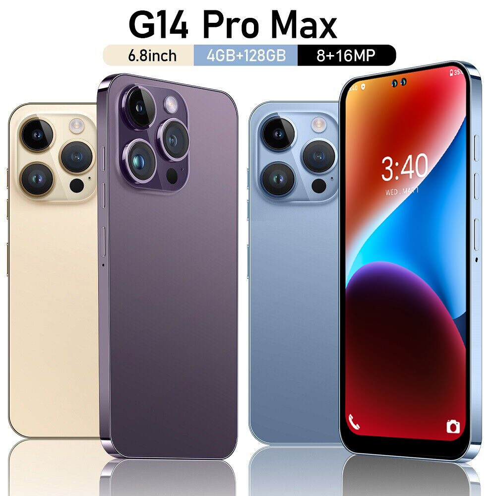 Smartphone G14 Pro Max 128GB 5G Unlocked Cell Phone Android 5000mAh
