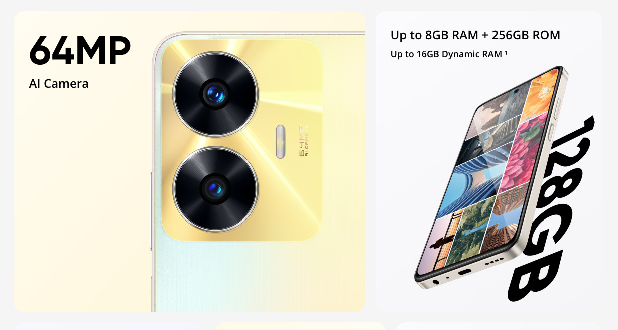 Realme C55 4G LTE Sunshower – 8GB RAM – 256GB ROM – Unlocked – NEW SEALED