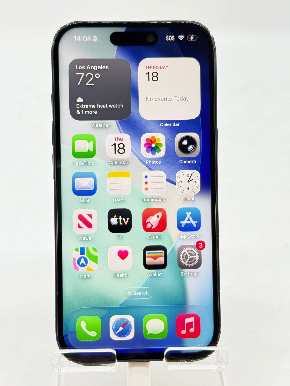 T-Mobile Apple iPhone 16 6.1″ A3081 128GB Black For Parts #317