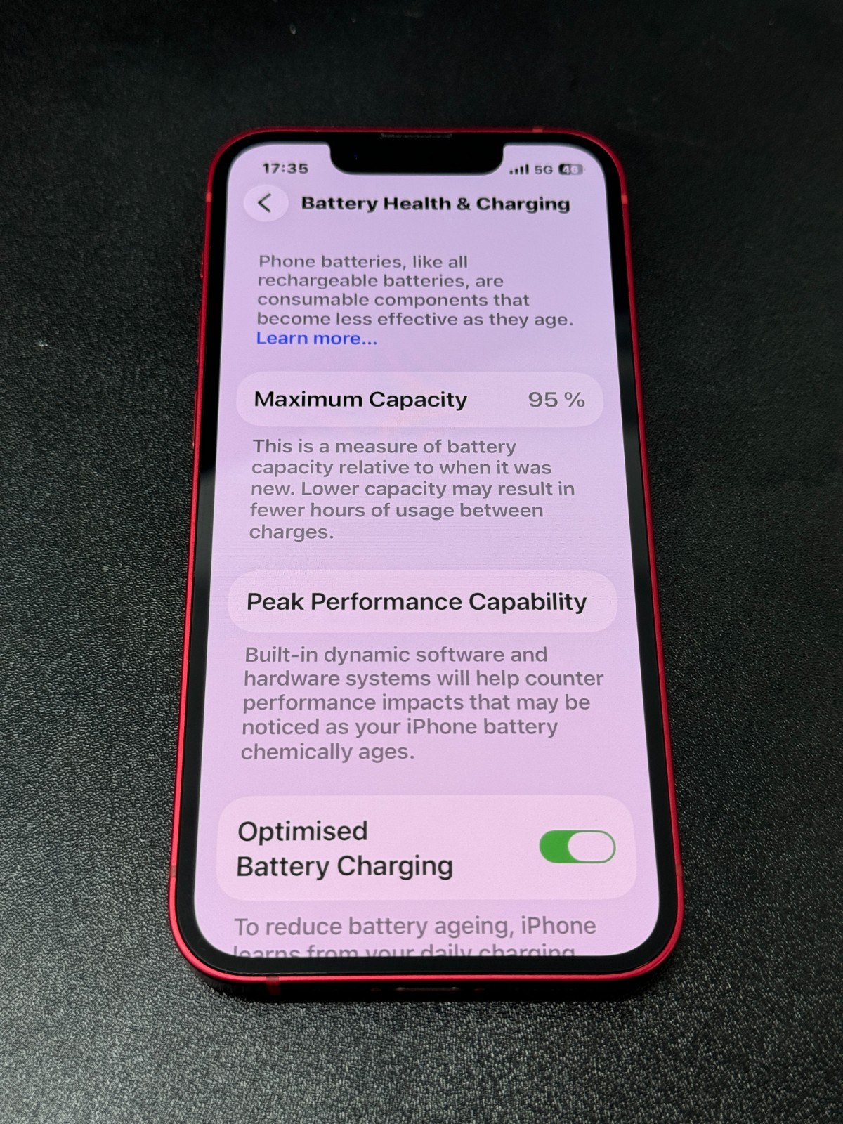 Apple iPhone 13 Mini 256GB Red Network Unlocked A2481 Healthy Battery Clean IMEI