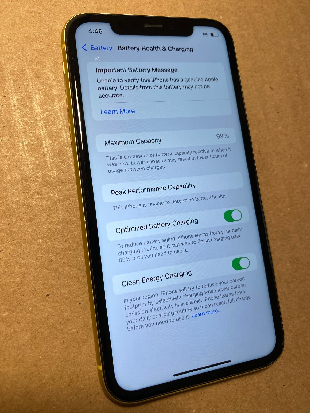 Apple iPhone 11 64GB Yellow Unlocked A2111 READ