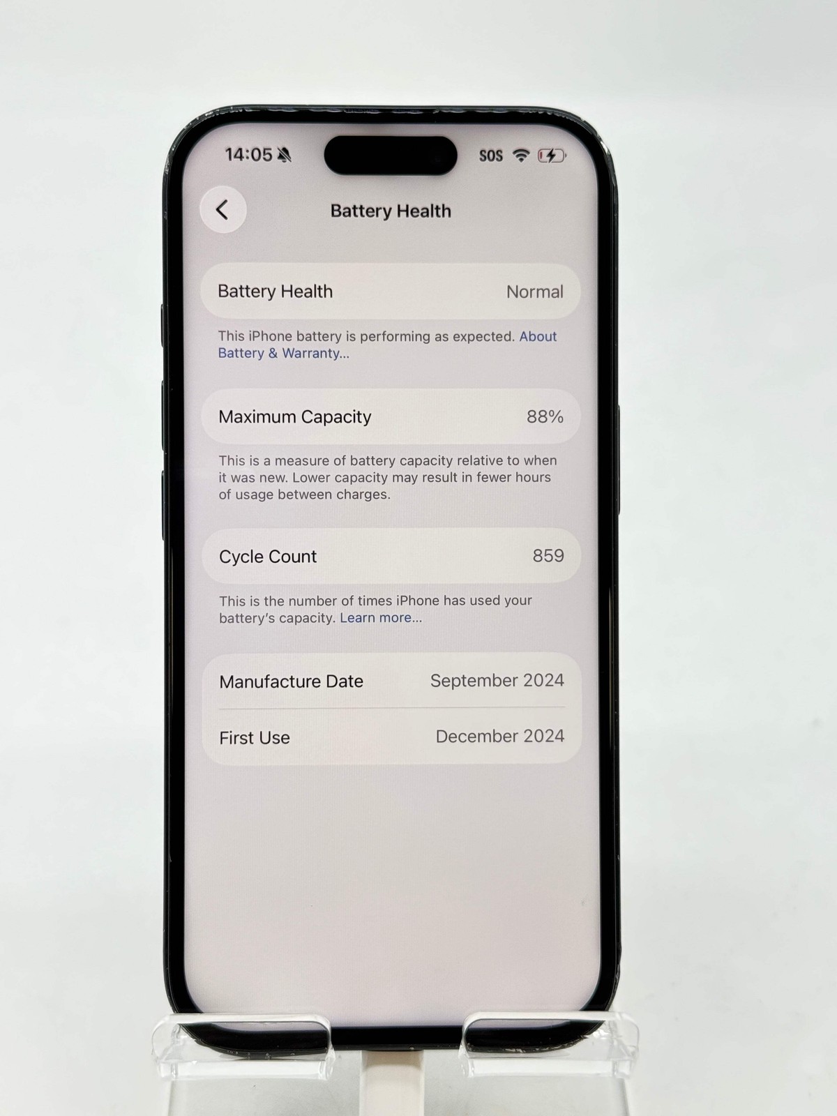 T-Mobile Apple iPhone 16 6.1″ A3081 128GB Black For Parts #317
