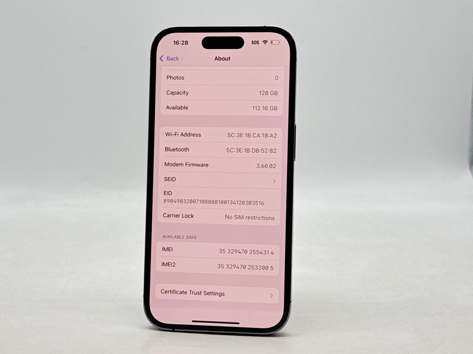 Unlocked Apple iPhone 14 Pro 6.1″ A2650 128GB Deep Purple For Parts #228