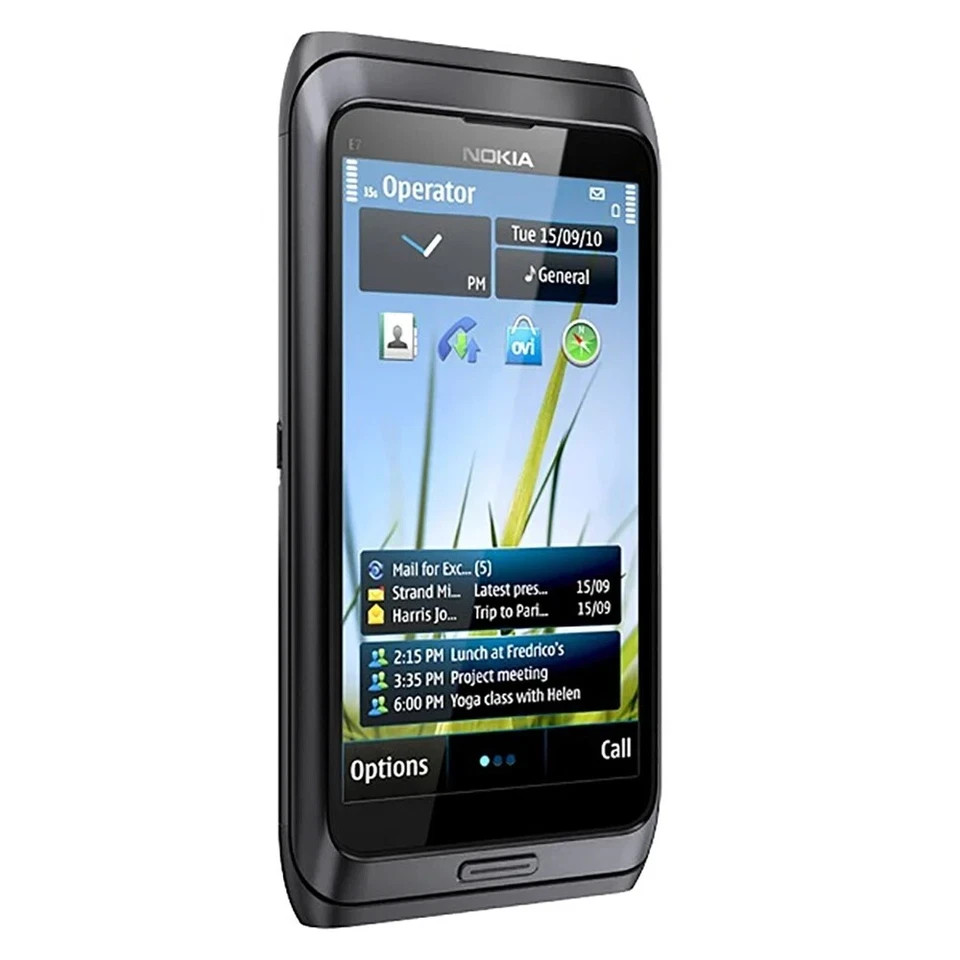 Origina Nokia E7-00 Silver Black 16GB (Unlocked) Smartphone QWERTY keyboar WIFI