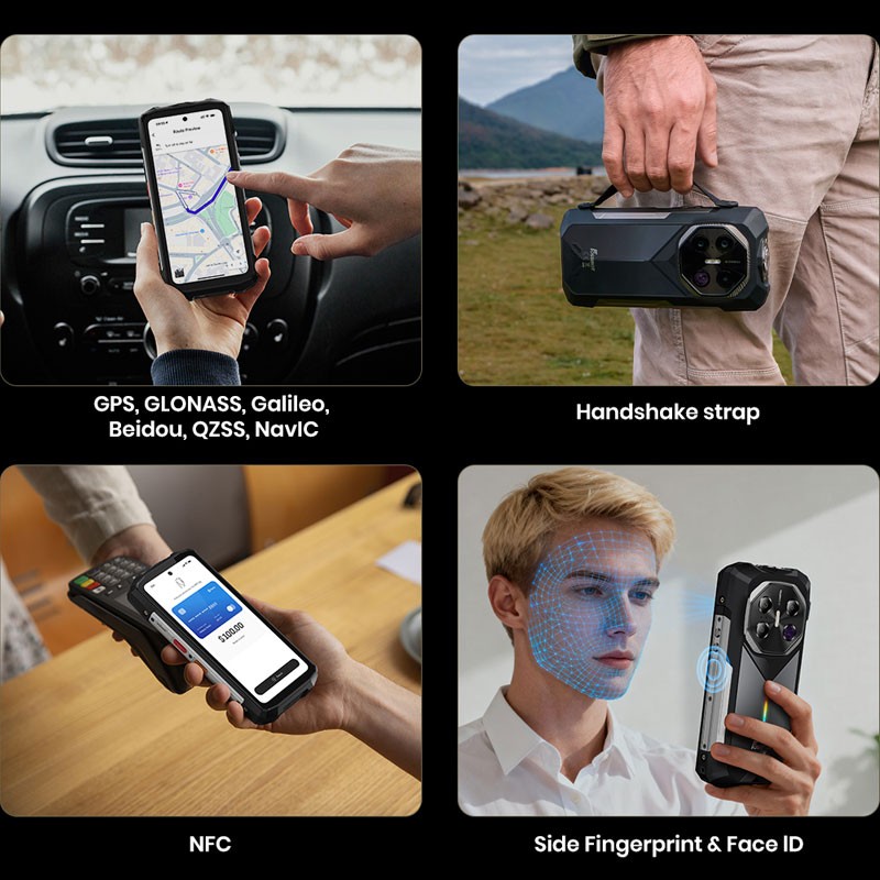 FOSSiBOT F113 5G Rugged Phone Android 15 Night Vision Stereo Loud Speaker Unlock