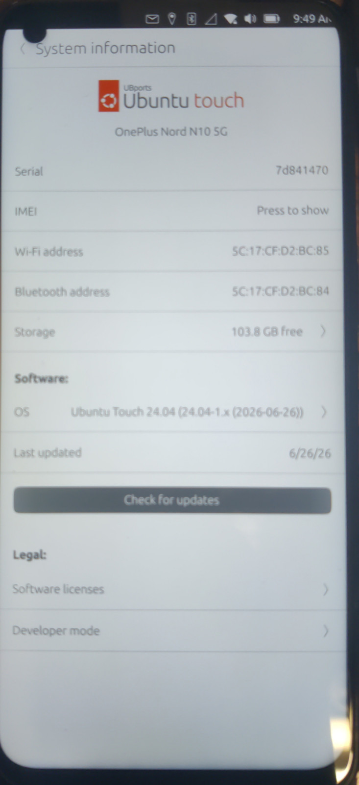 OnePlus Nord N10 5G-Degoogled-Unlocked-Ubuntu Touch/ or E/OS Mint !! Pls Read !!