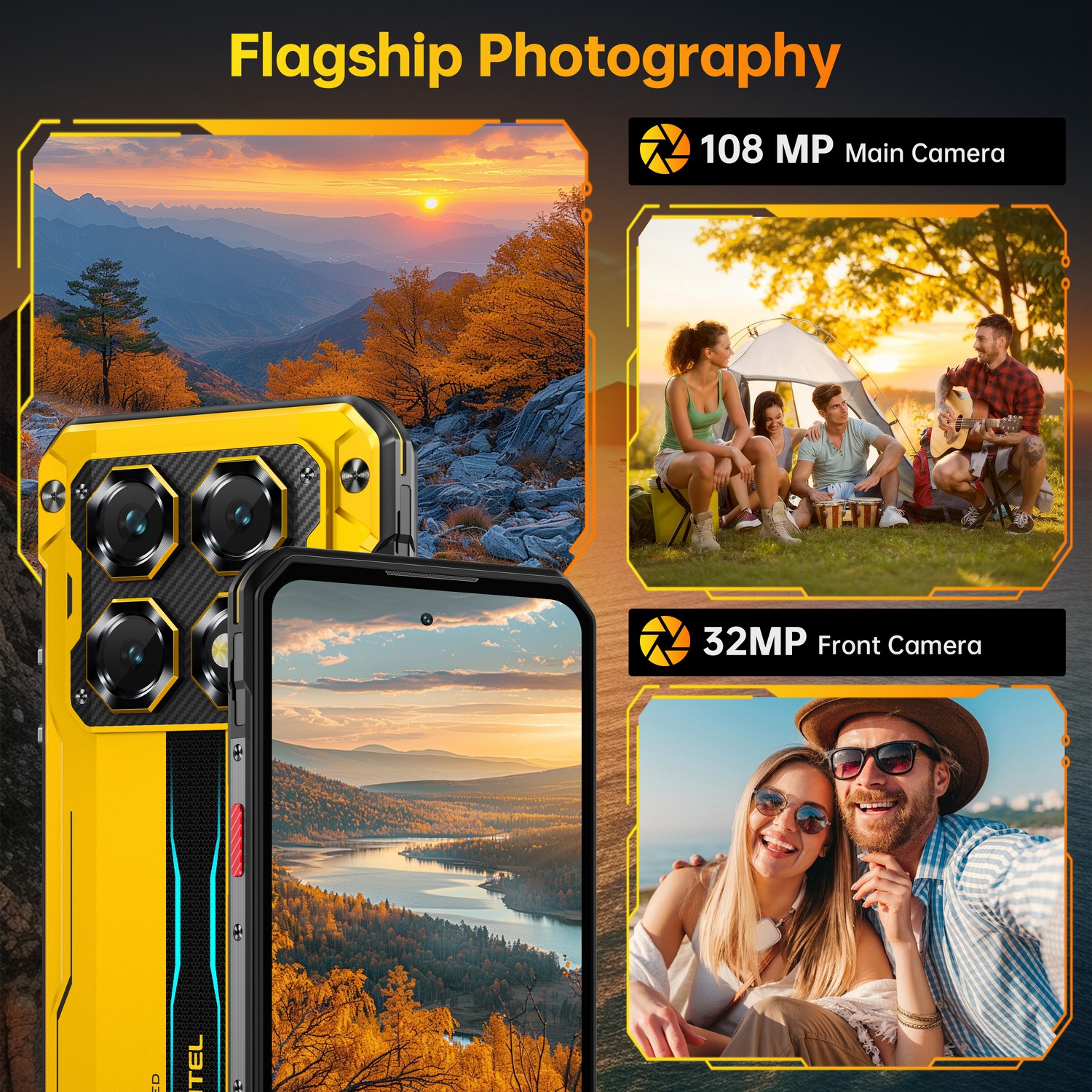 OUKITEL WP60 Rugged Smartphone 5G 10000mAh Android Phone 7.2 in 36GB+512GB