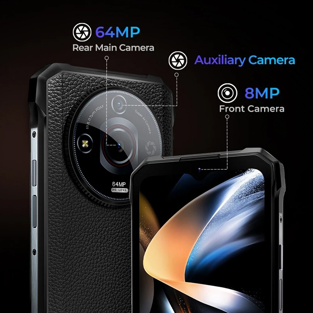 HOTWAV T7 Rugged Smartphone 8GB+128GB 6280mAh Android 13 Dual 4G Unlocked Phone