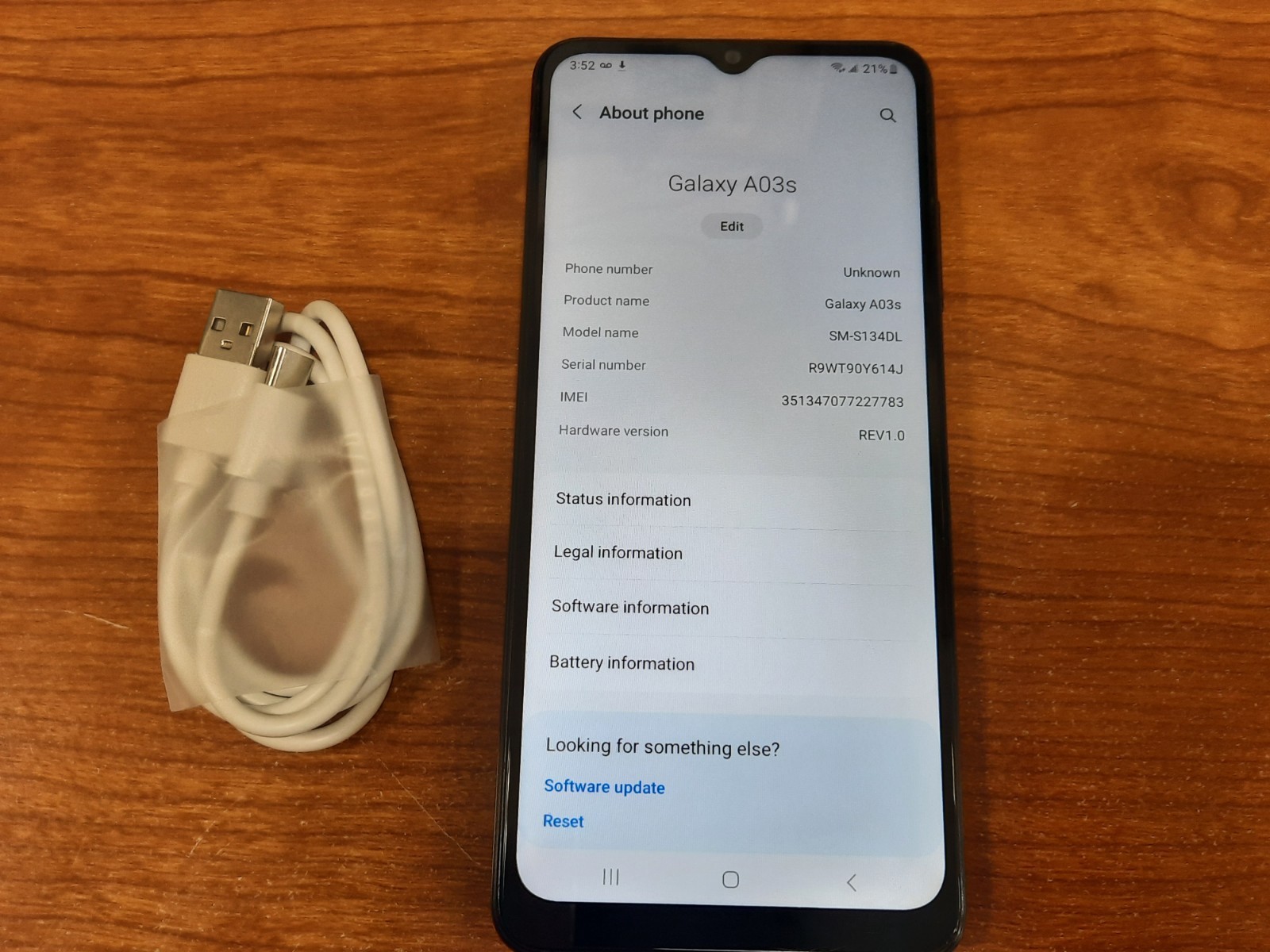 Samsung Galaxy A03s SM-S134DL TracFone 32GB Black