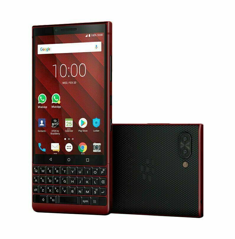 Original BlackBerry KEY2 QWERTY Keyboard 64GB+6GB Unlocked 4G Smartphone 1-SIM
