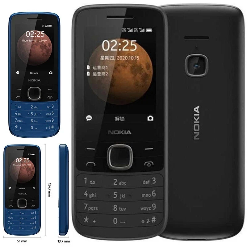 Nokia 225 4G FM radio Bluetooth Dual SIM 0.3MP 128MB 64MB RAM Mobile Phone