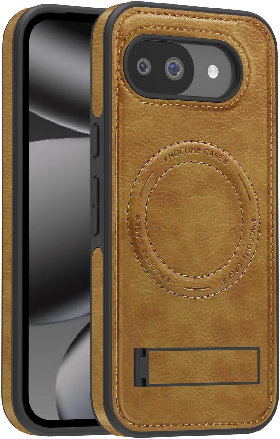 Google Pixel 10a Case PU Leather Magnetic Cover Stand Funda para Google Pixel 10