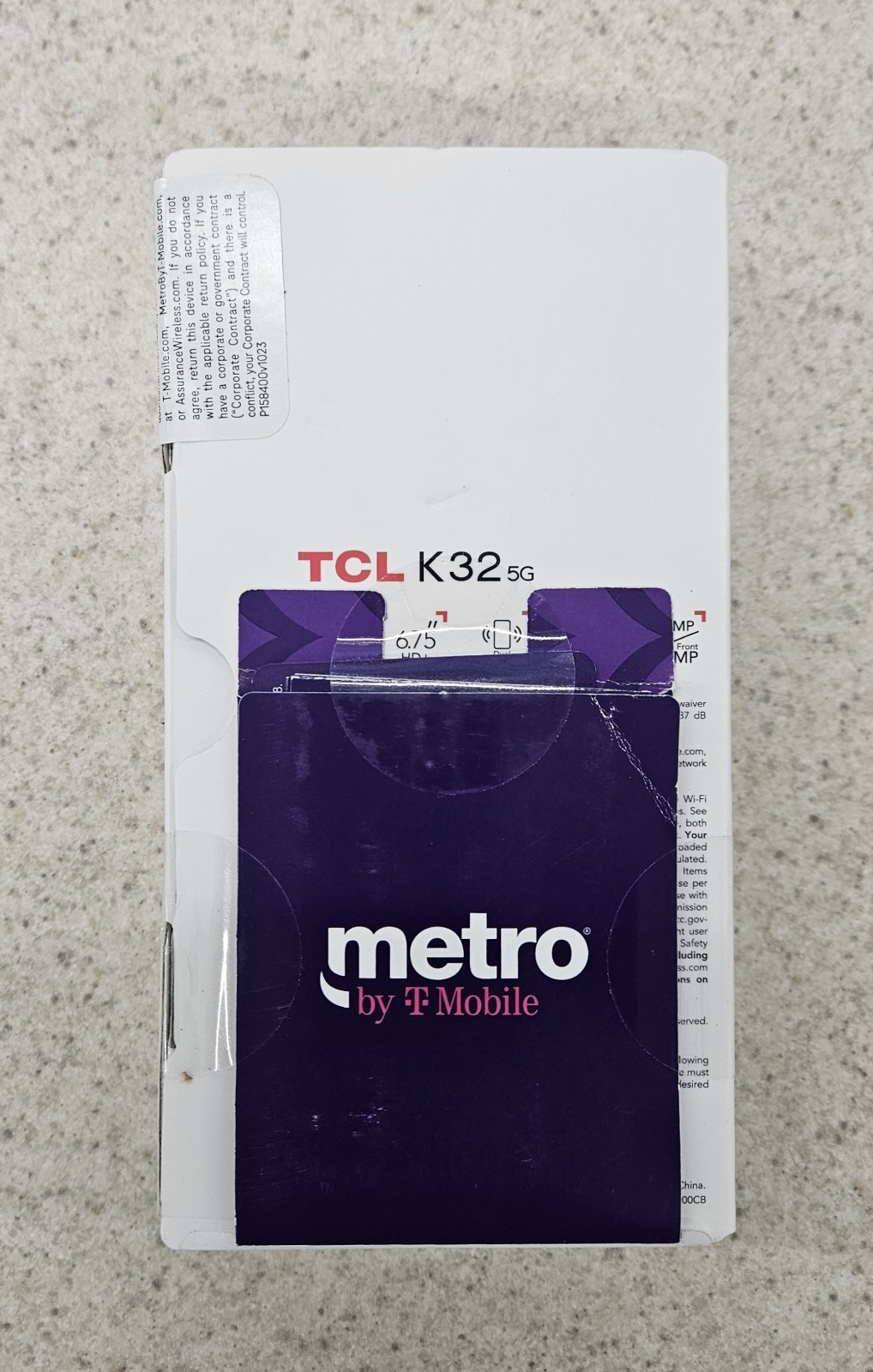Metro by T-Mobile TCL K32 5G Blue 6.7″ 64GB 13MP Phone, LOCKED to METRO 🆕