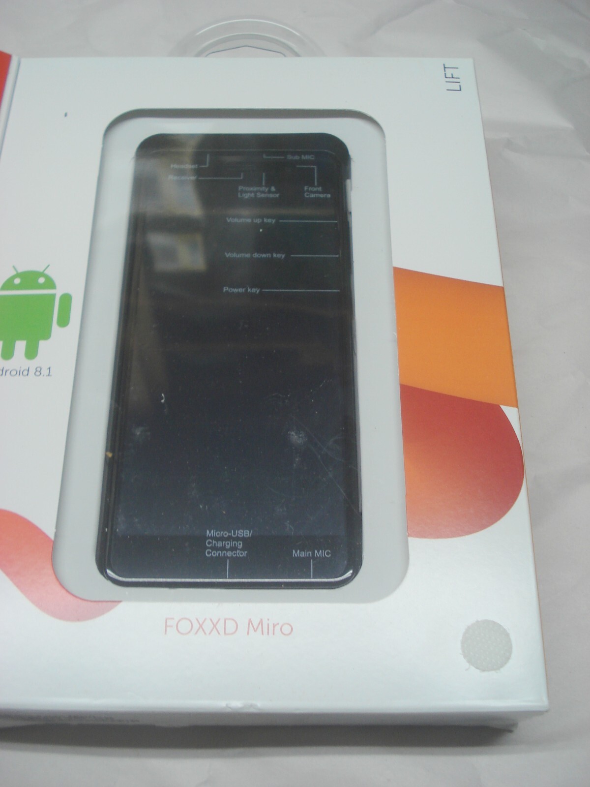 Kroger Wireless Foxxd Miro L590A 16GB 5.5in Android Smartphone Black New/locked