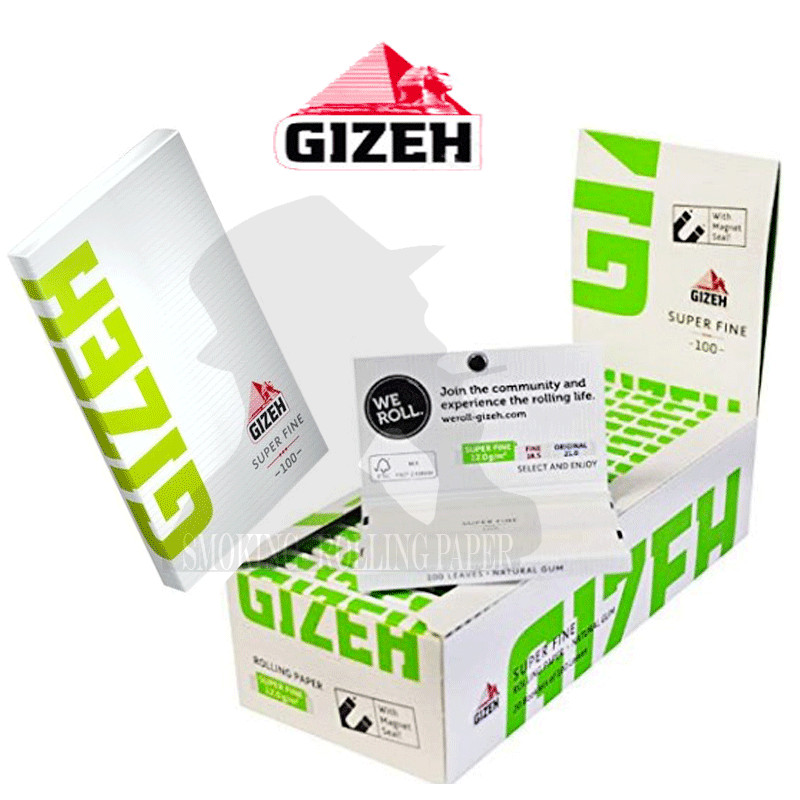 GIZEH Super Fine Double Green – 20 Libretti – 100 Cartine