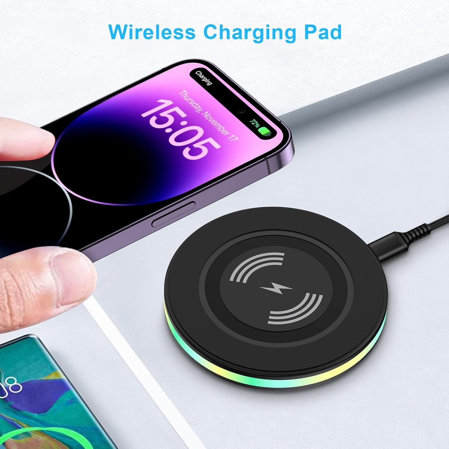 Wireless Fast Charger Pad for Samsung Galaxy S26 S25 Ultra S25 S24 S23 S22 S21