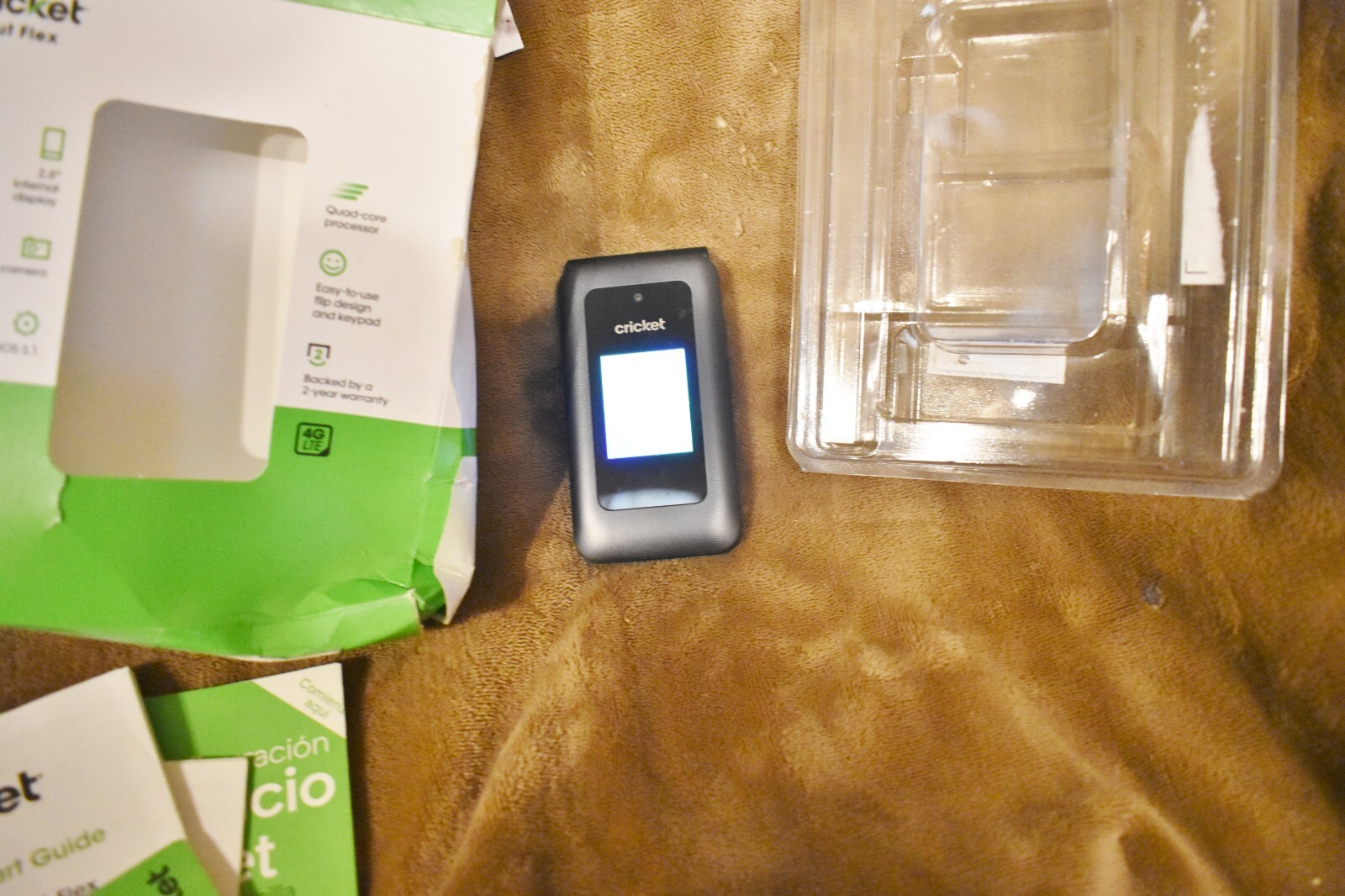 Cricket Debut Flex Prepaid Cricket Wireless Cell Phone Open Box 60. Prepaid Card