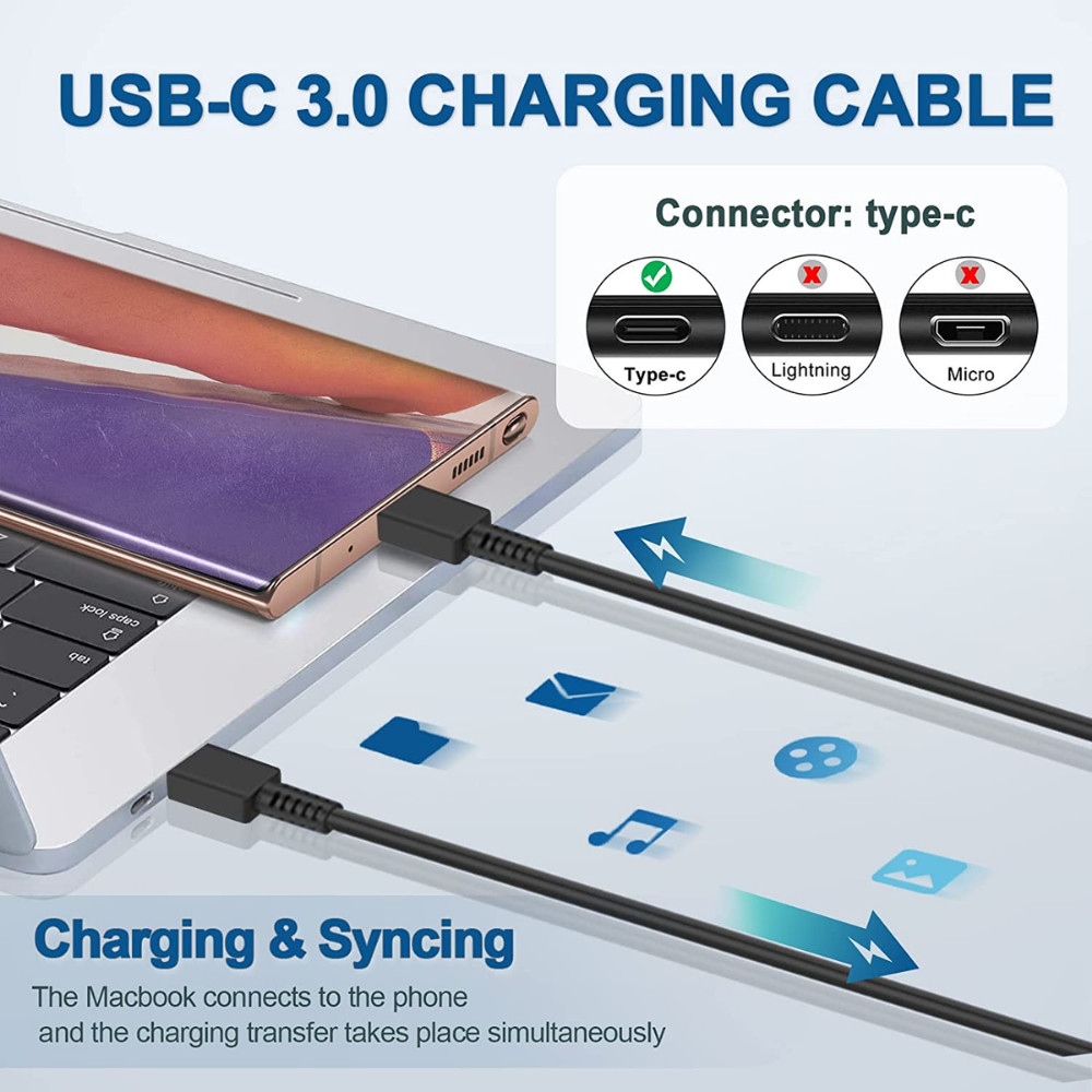 45W Super Fast Charging Type C Wall Charger+Cable For Samsung Galaxy S25 S24 S23