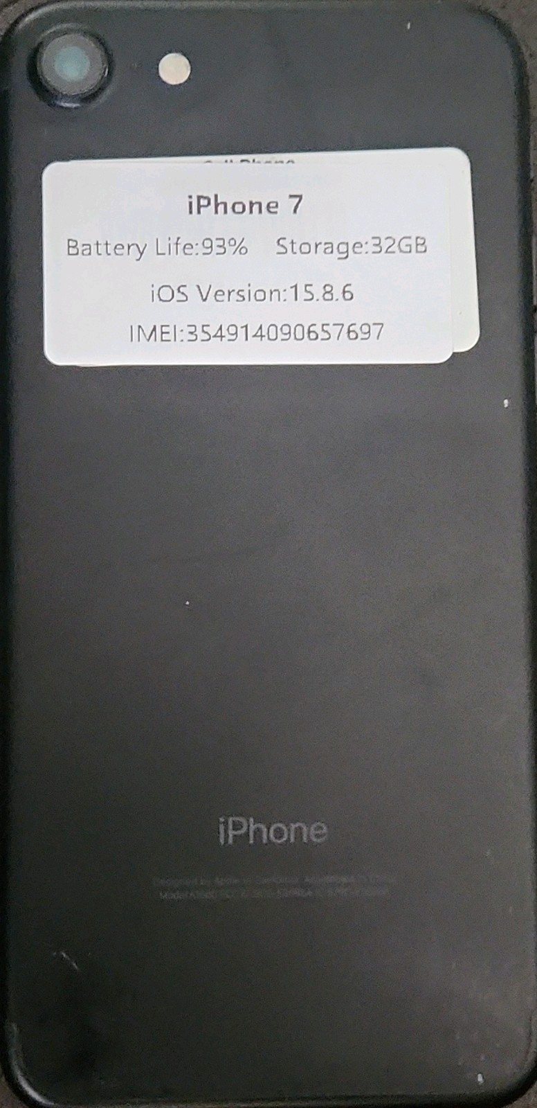 Apple iPhone 7 Black 32GB 12MP Wi-Fi Bluetooth Lightning iOS Bar Smartphone