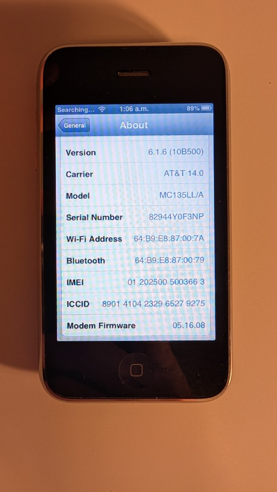Apple iPhone 3GS A1303 – 16 GB – Black (AT&T) – Tested/Working/Video Demo
