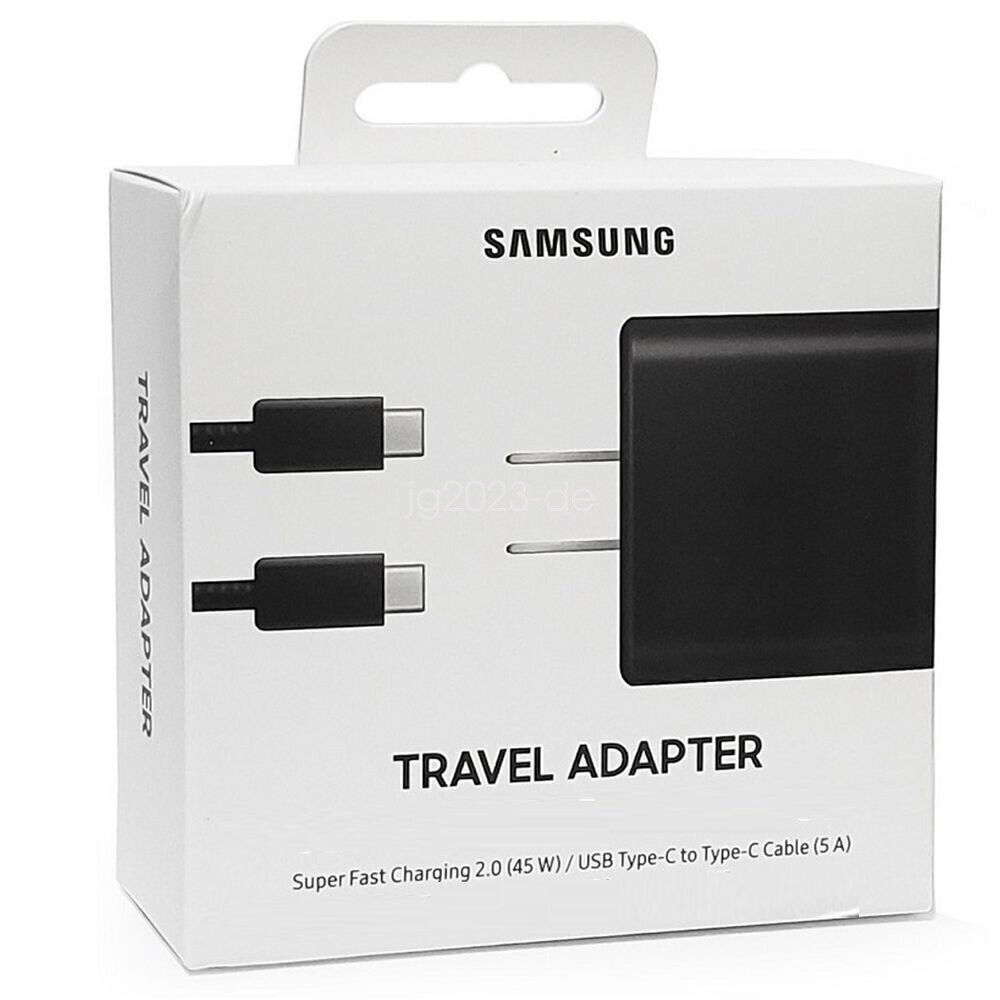 45W Power Fast Charger Wall Adapter Type C Cable For Samsung Galaxy S20 S21