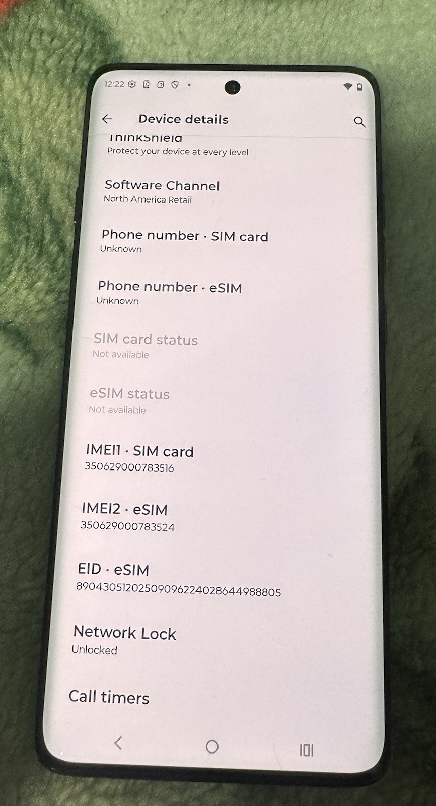Motorola Edge 2025 Unlocked/XT2519-1 ,Deep Forest 256GB 8GB Ram