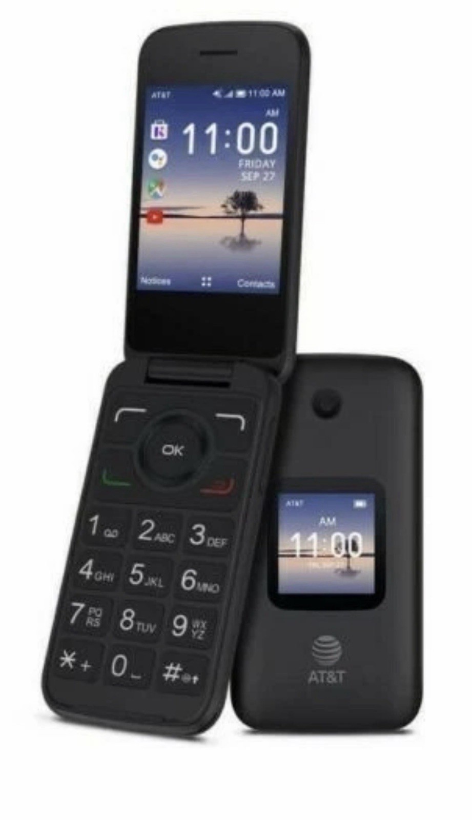 AT&T Alcatel 4052R 2.8″ 4GB Memory Smart Flip Phone – Black AT&T Network Only