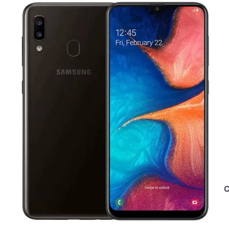 Samsung Galaxy A20 4G LTE 6.4″ 3+32GB 13MP GSM Fully Unlocked SM-A205U1 -Black