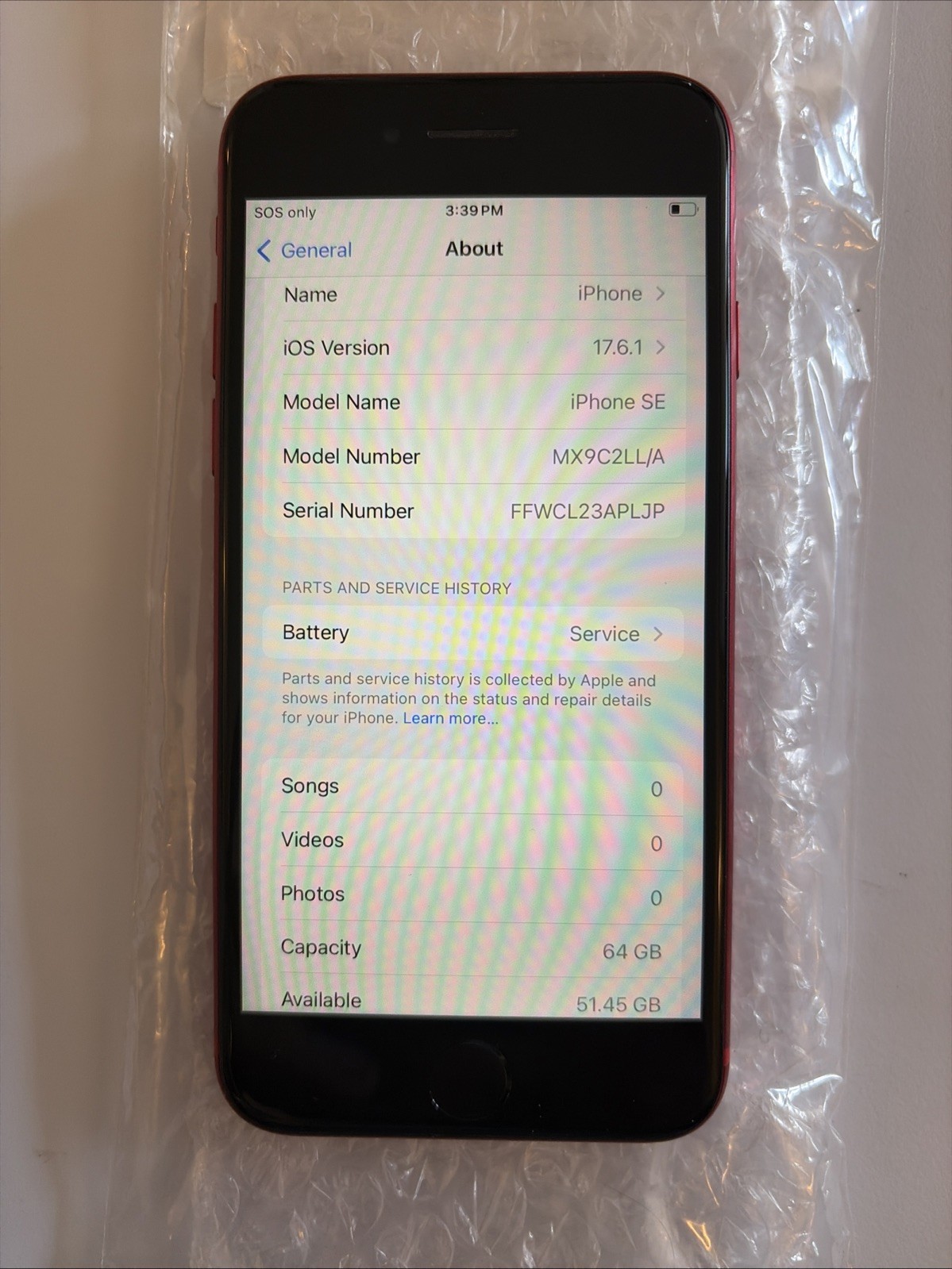 Apple iPhone SE 2nd Gen (Product) Red A2275 64gb (Cricket Wireless) Clean #9
