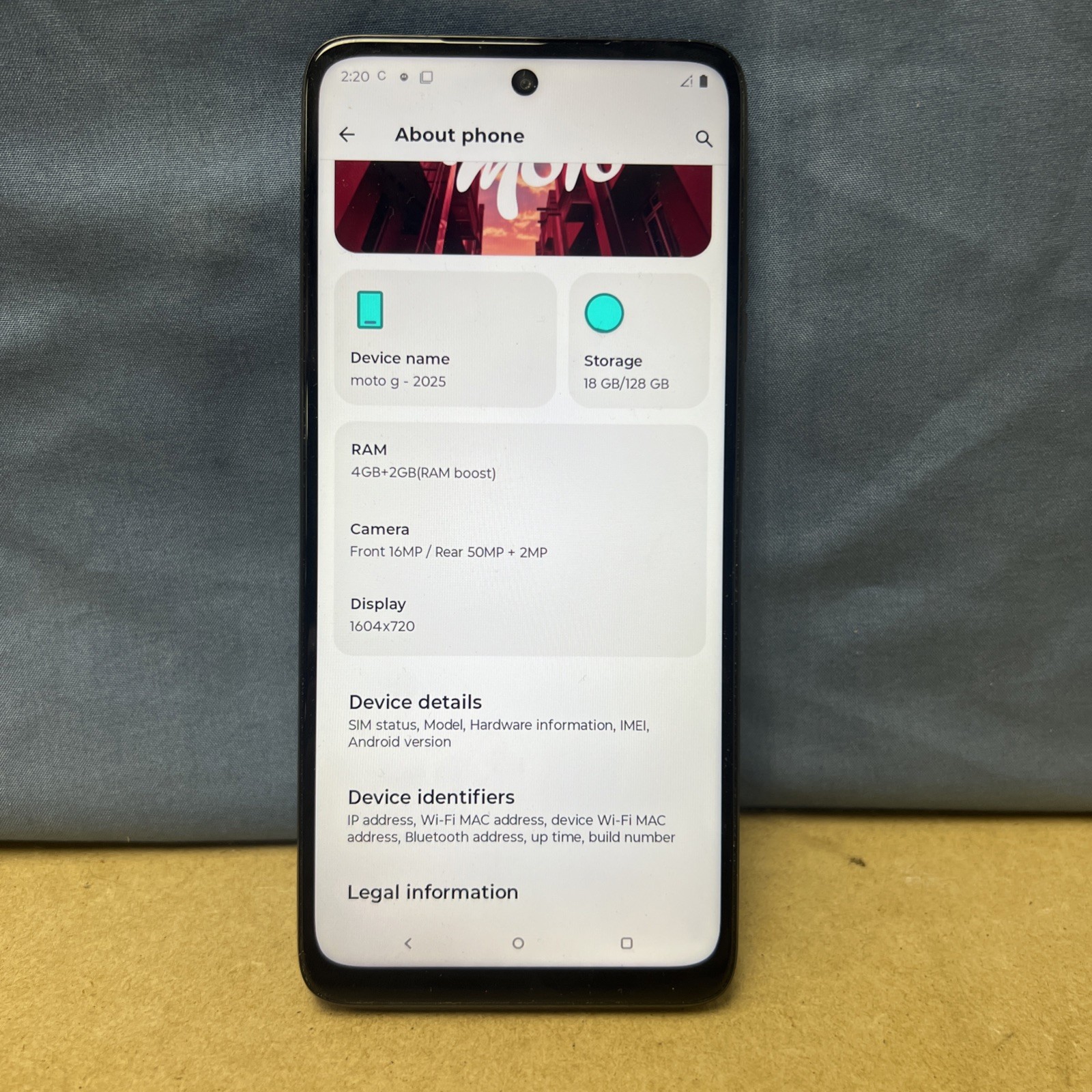 Motorola XT2513 Moto G 5G 2025 128GB Forest Gray Carrier lock for METRO