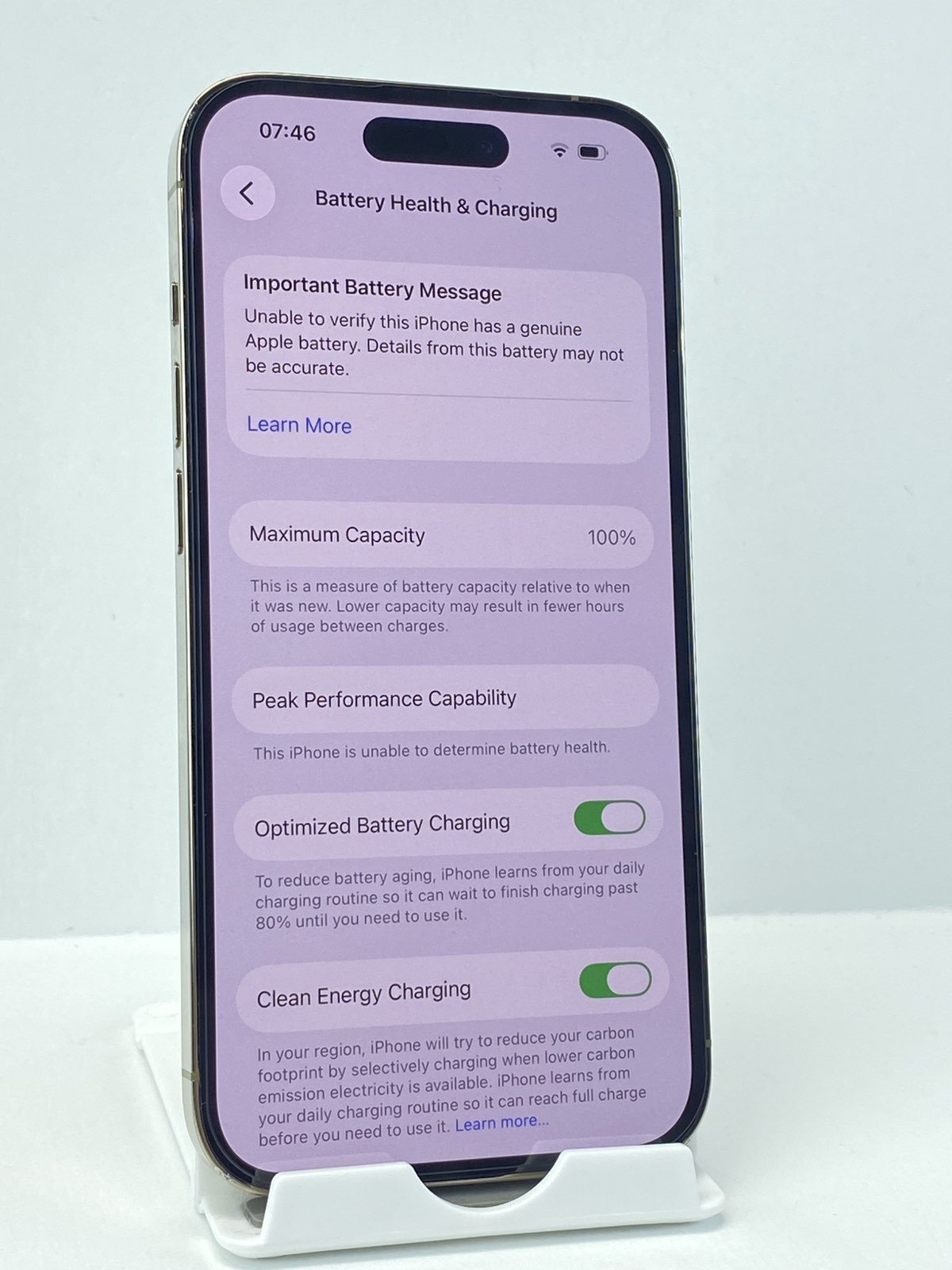 Apple iPhone 14 Pro A2650 1TB Gold 100% battery health Unlocked