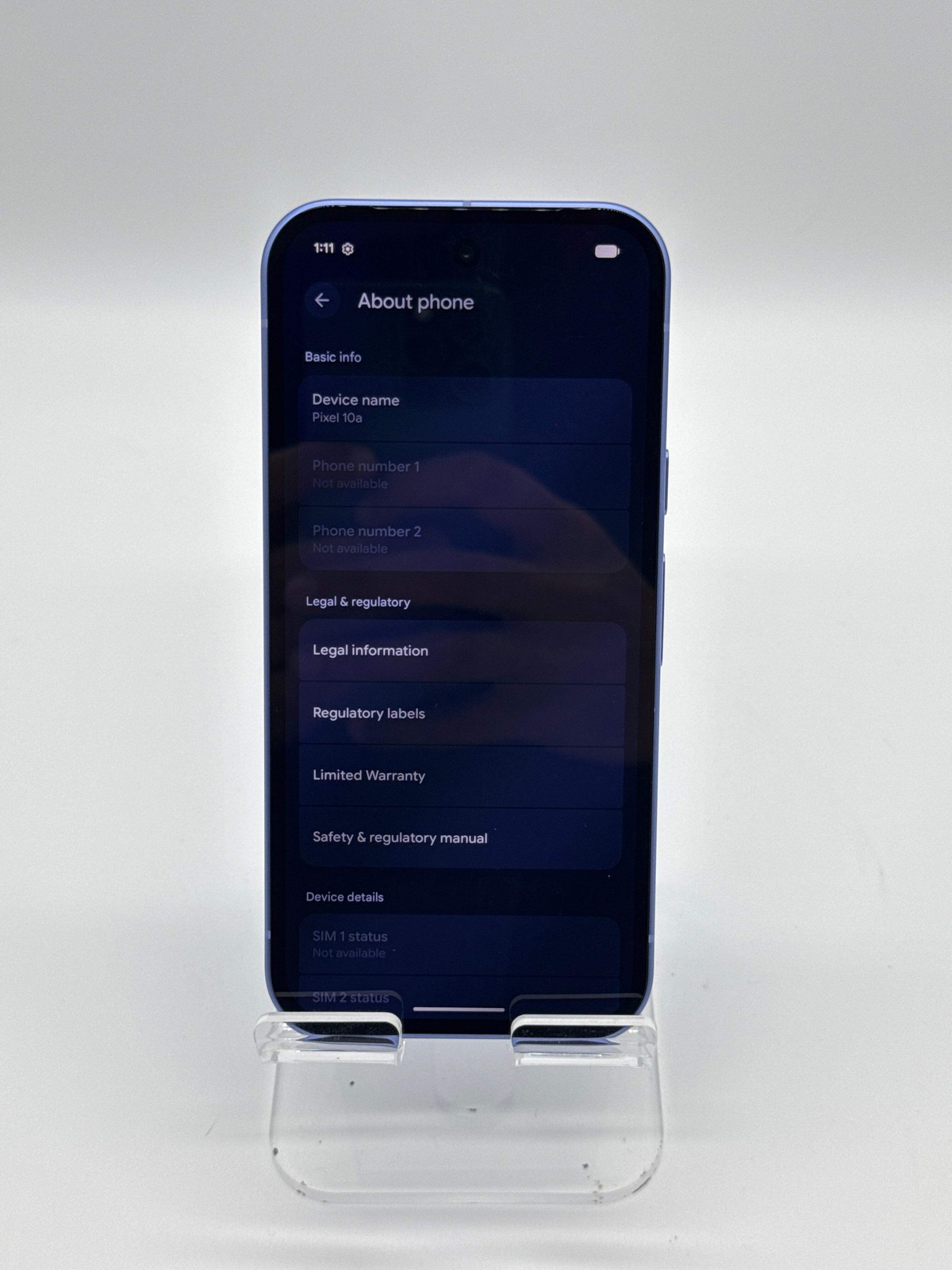 Google Pixel 10a 128GB Unlocked Indigo – Used