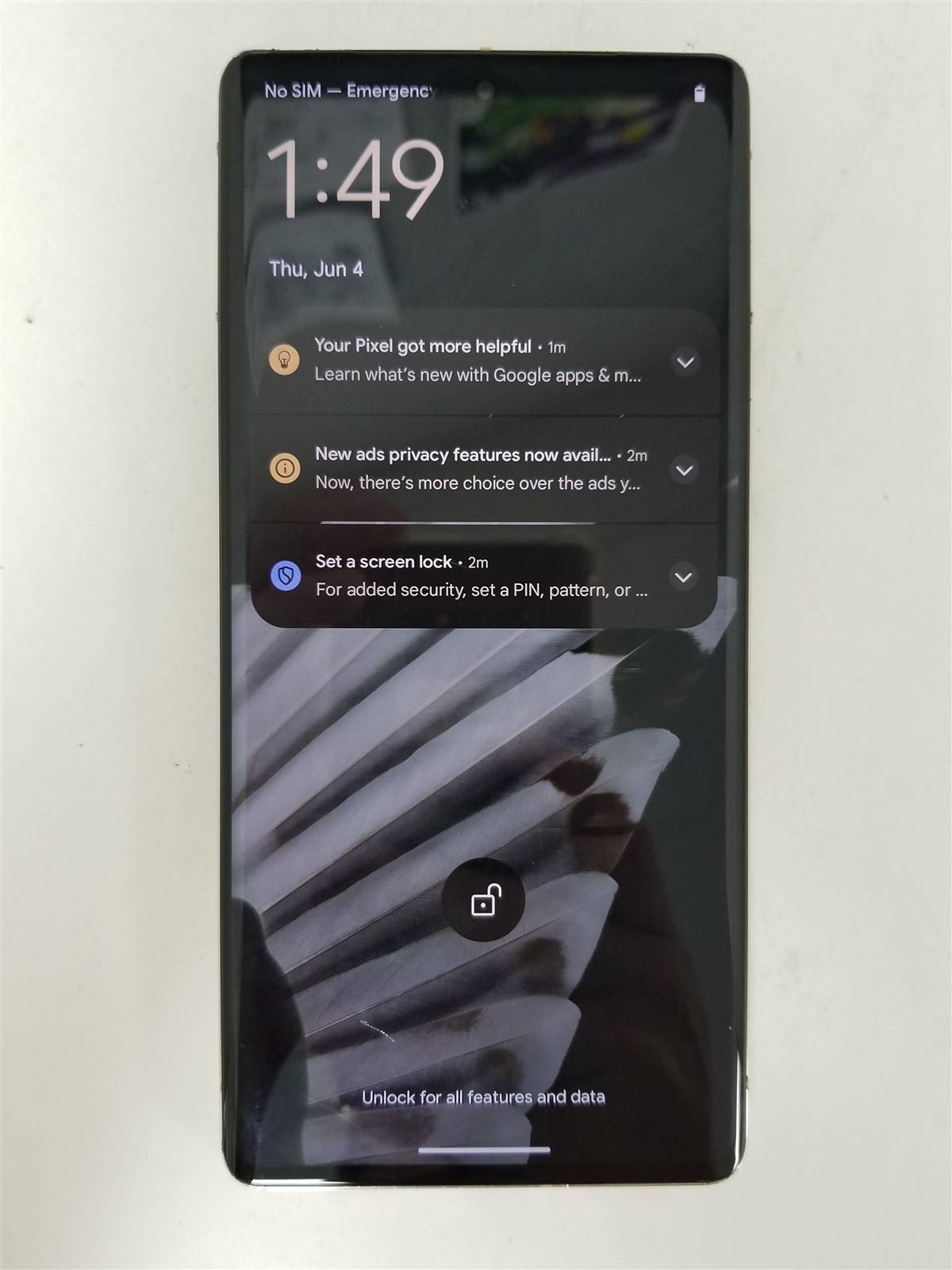 Google Pixel 7 Pro 256GB Hazel GE2AE (Verizon Unlocked) Damaged zD2628