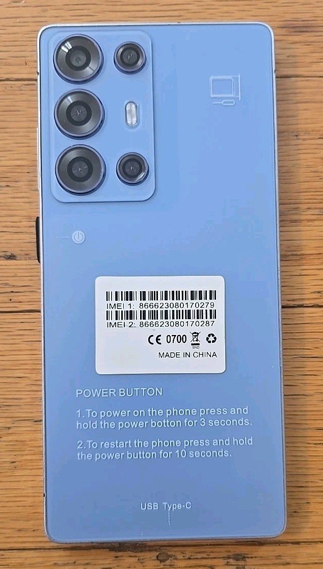 Unbranded 6.9-7.3 Inch HD Screen Unlocked Android Phone Color Sky Blue NIB