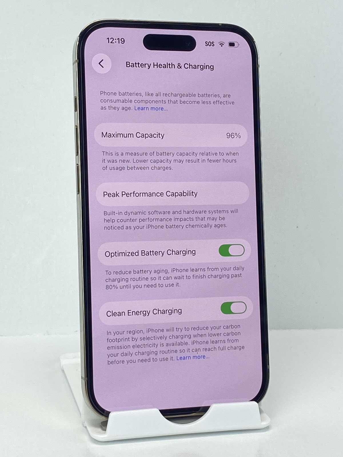Apple iPhone 14 Pro A2650 1TB Gold Factory Unlocked 96% battery health Clean ESN
