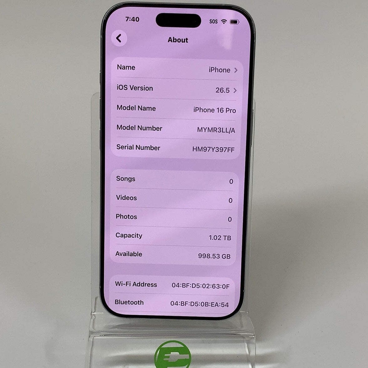 Unlocked Apple iPhone 16 Pro 1TB 26.5 White MYMR3LL/A