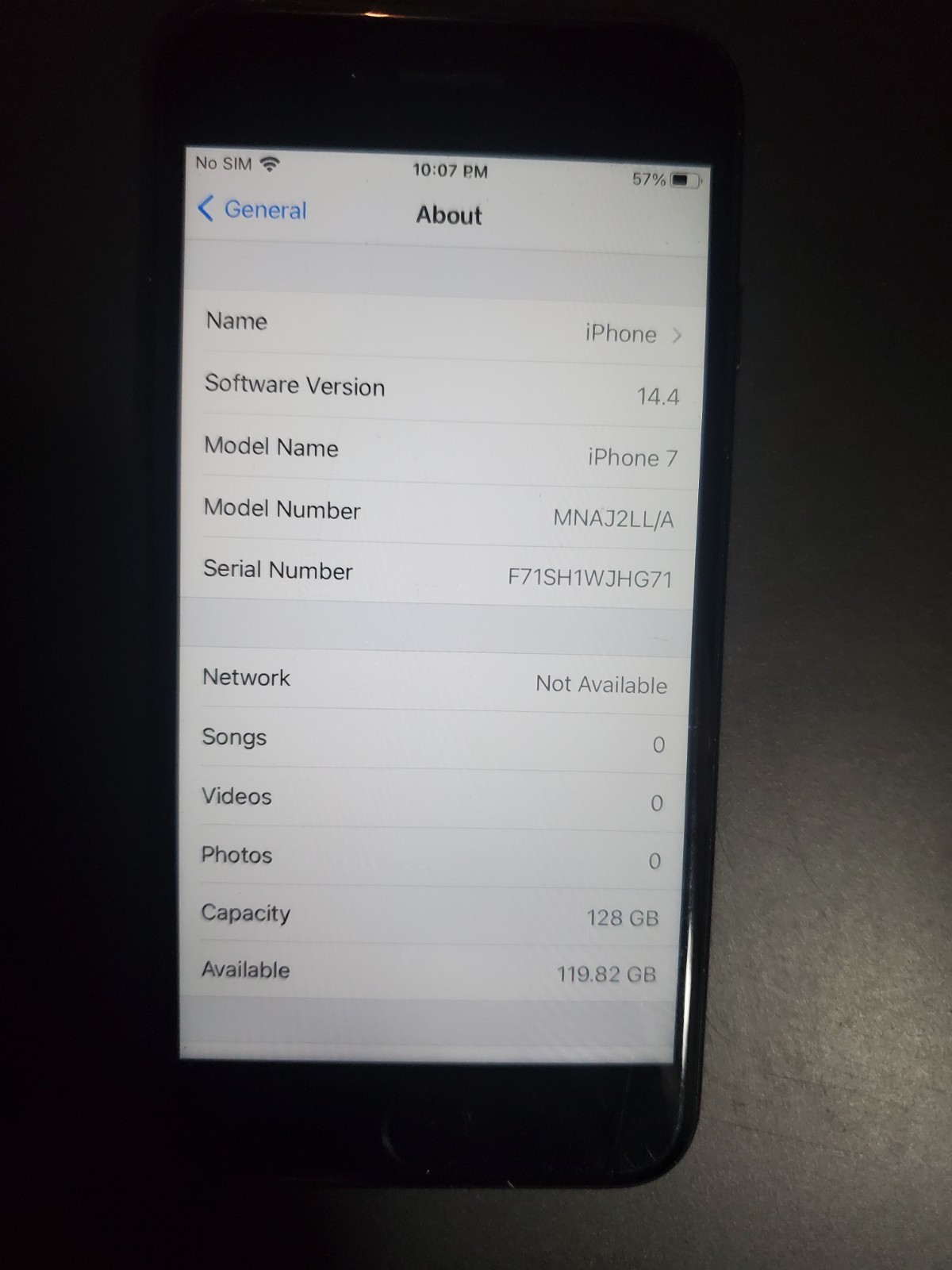 Apple iPhone 7 128GB Black Network Unlocked A1660 4.7in Wi‑Fi Bluetooth