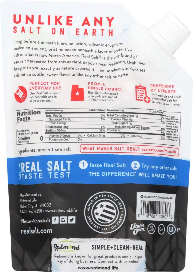Real Sea Salt – Natural Unrefined Gluten Free Coarse, 16 Ounce Pouch (1 Pack)