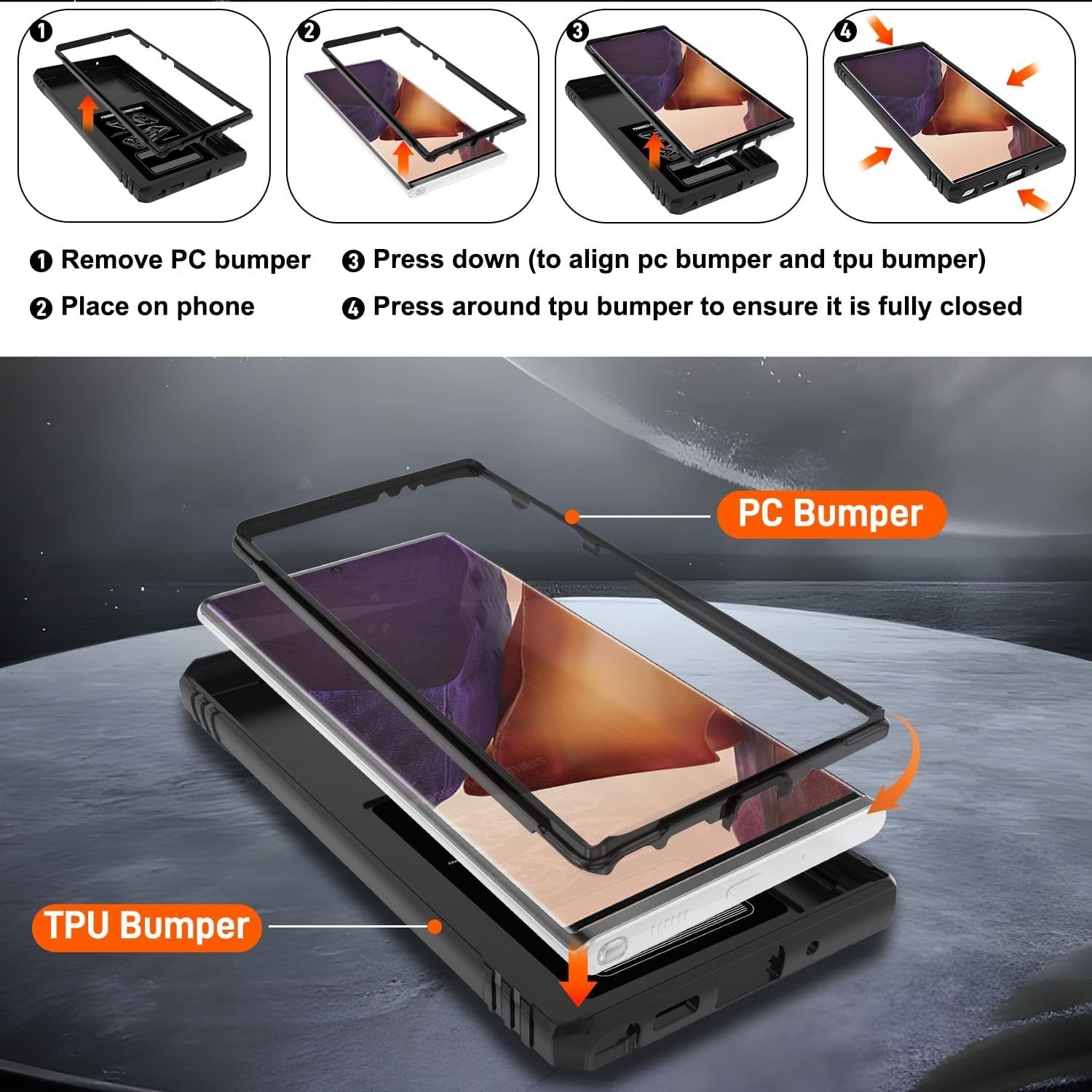 Samsung Galaxy Note 20 Ultra Case,Military Grade with Stand,Screen Protectors